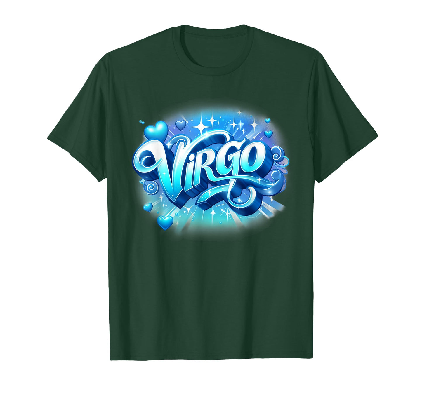 Blue Virgo Zodiac Star Sign T-Shirt