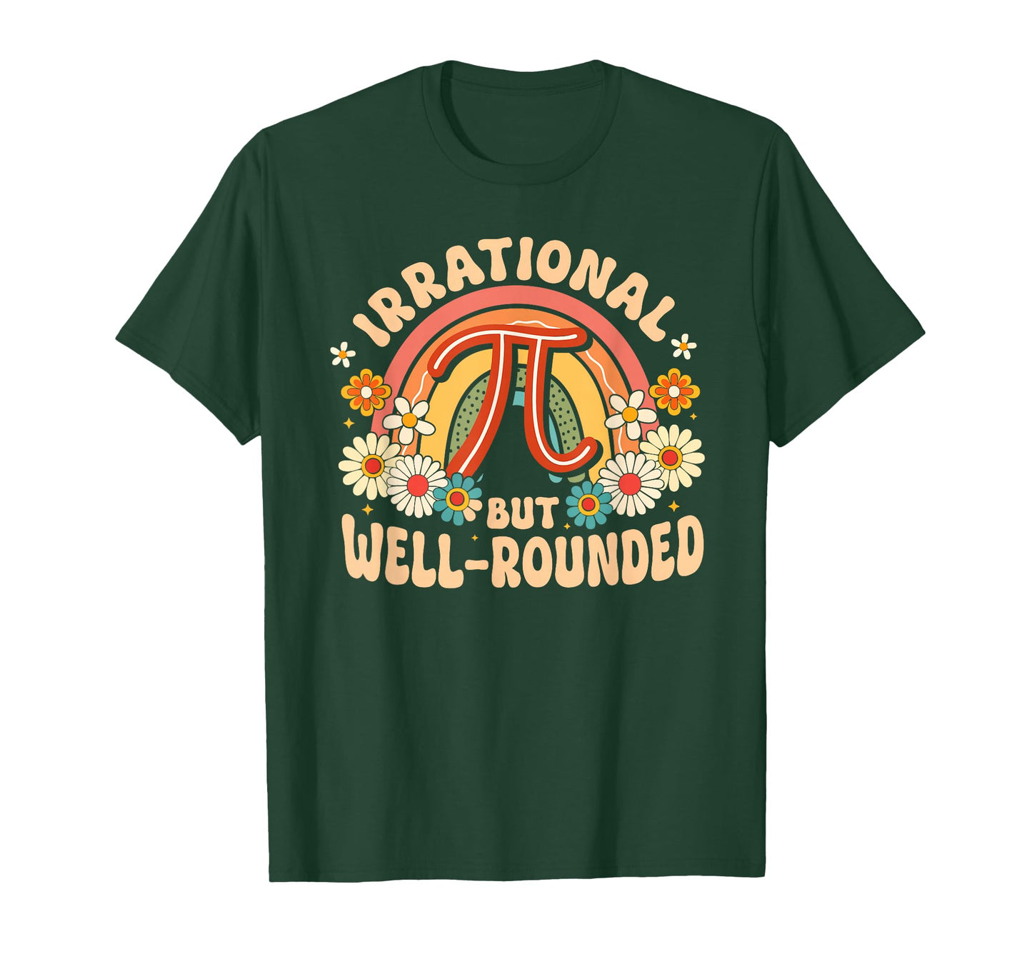 Retro Irrational But Well Rounded Pi Day Celebration Math T-Shirt