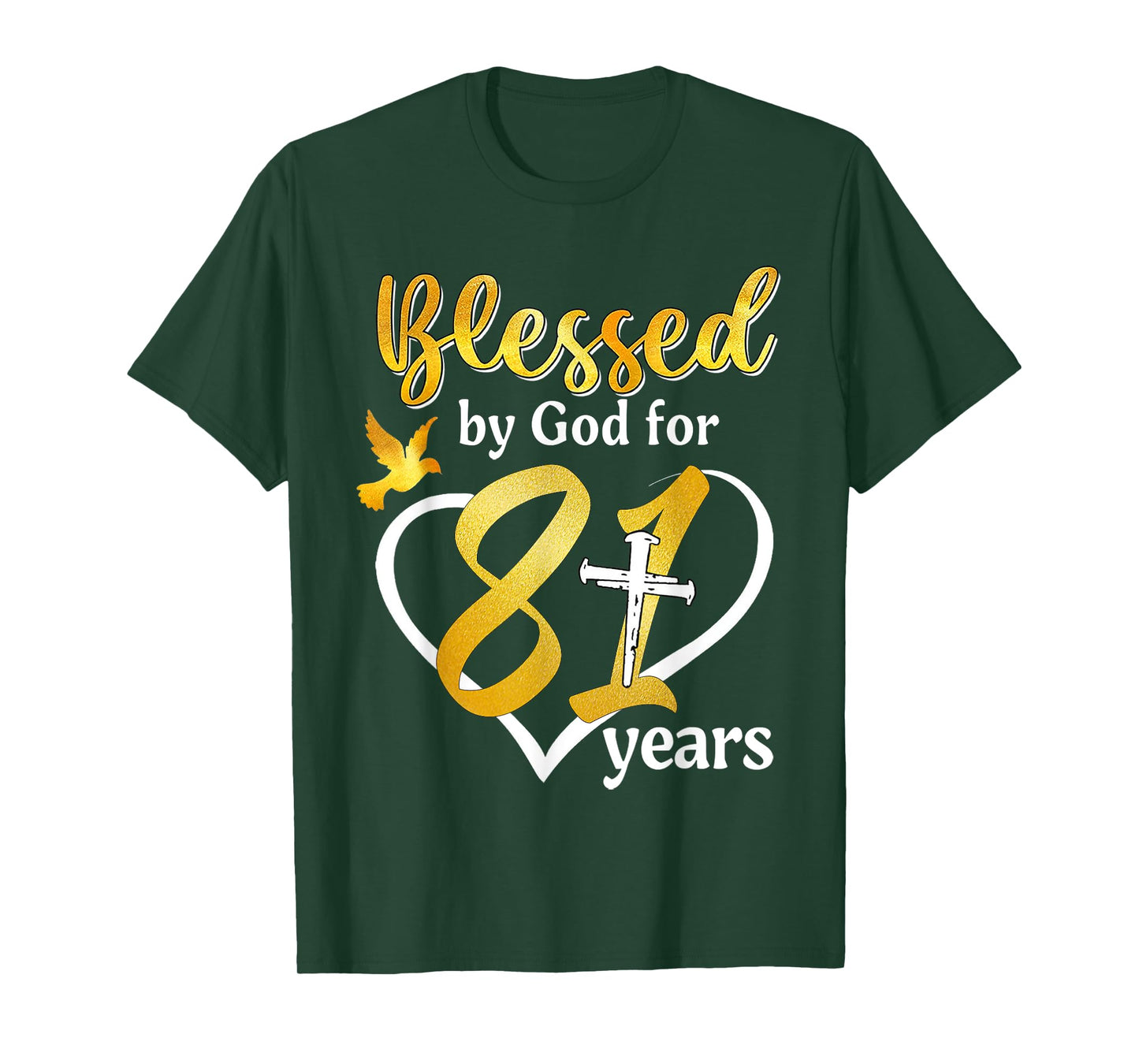 Blessed By God For 81 Years Old 81st Birthday Party Women T-Shirt