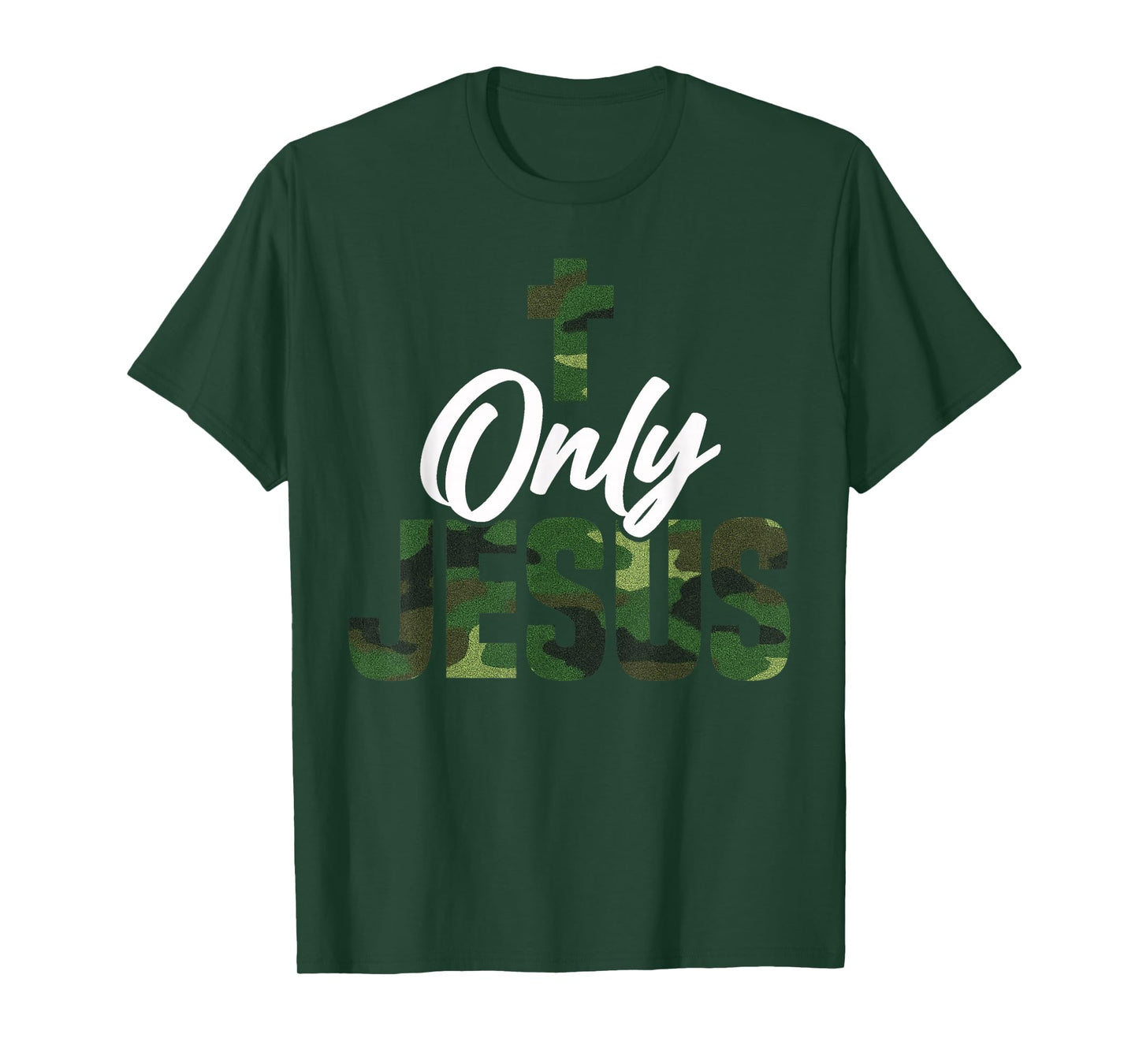 Vintage Jesus Cross Camo Christian Saying Faith T-Shirt