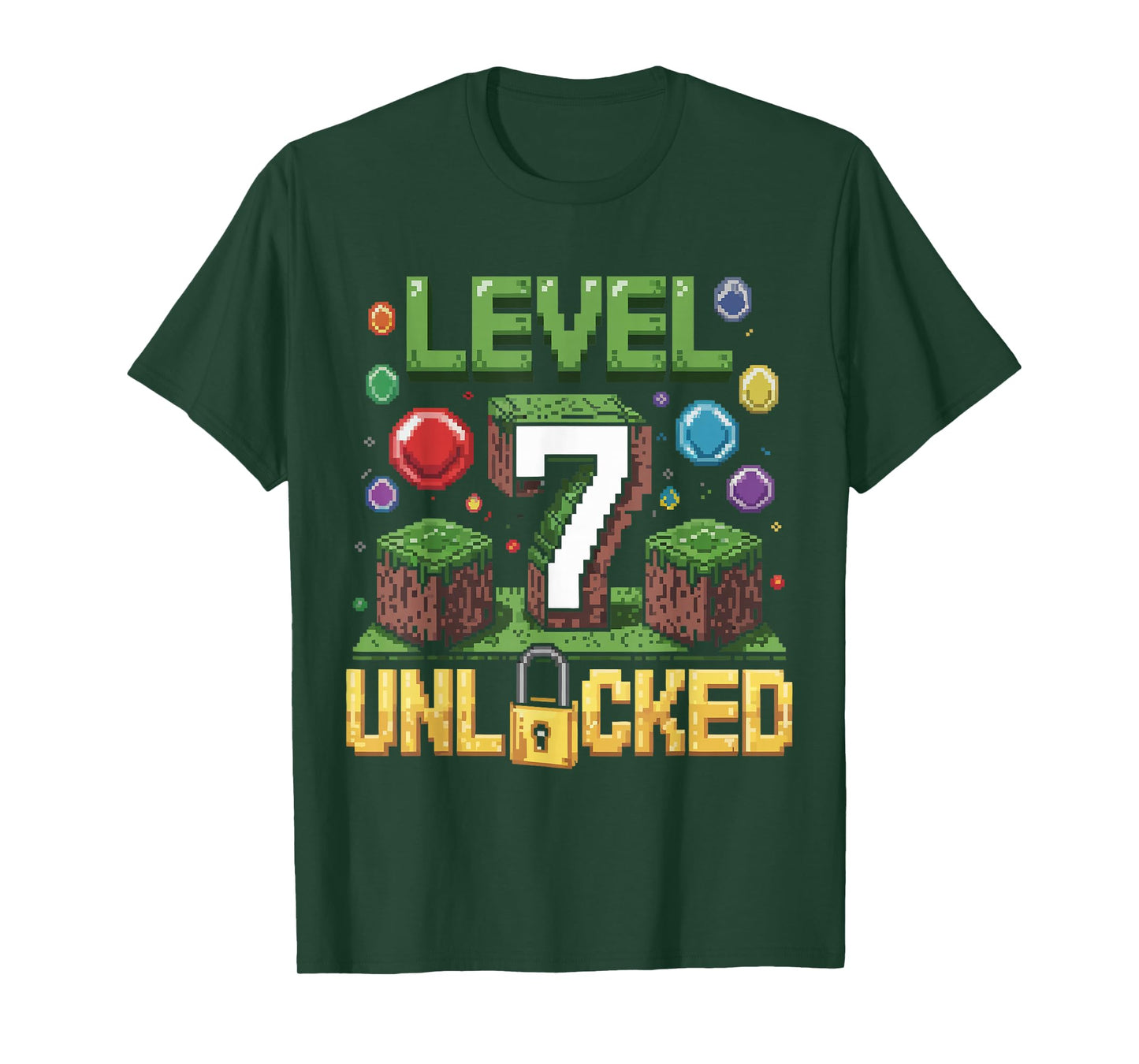 Birthday Children Shirt Level 7 Unlocked Games T-Shirt