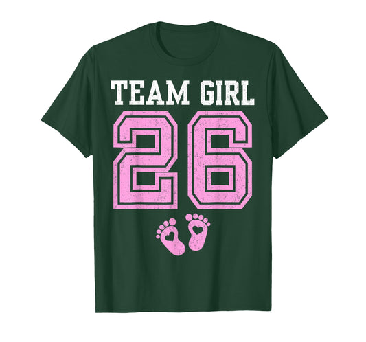 Team Girl 2026 Gender Reveal Party Baby Announcement Family T-Shirt
