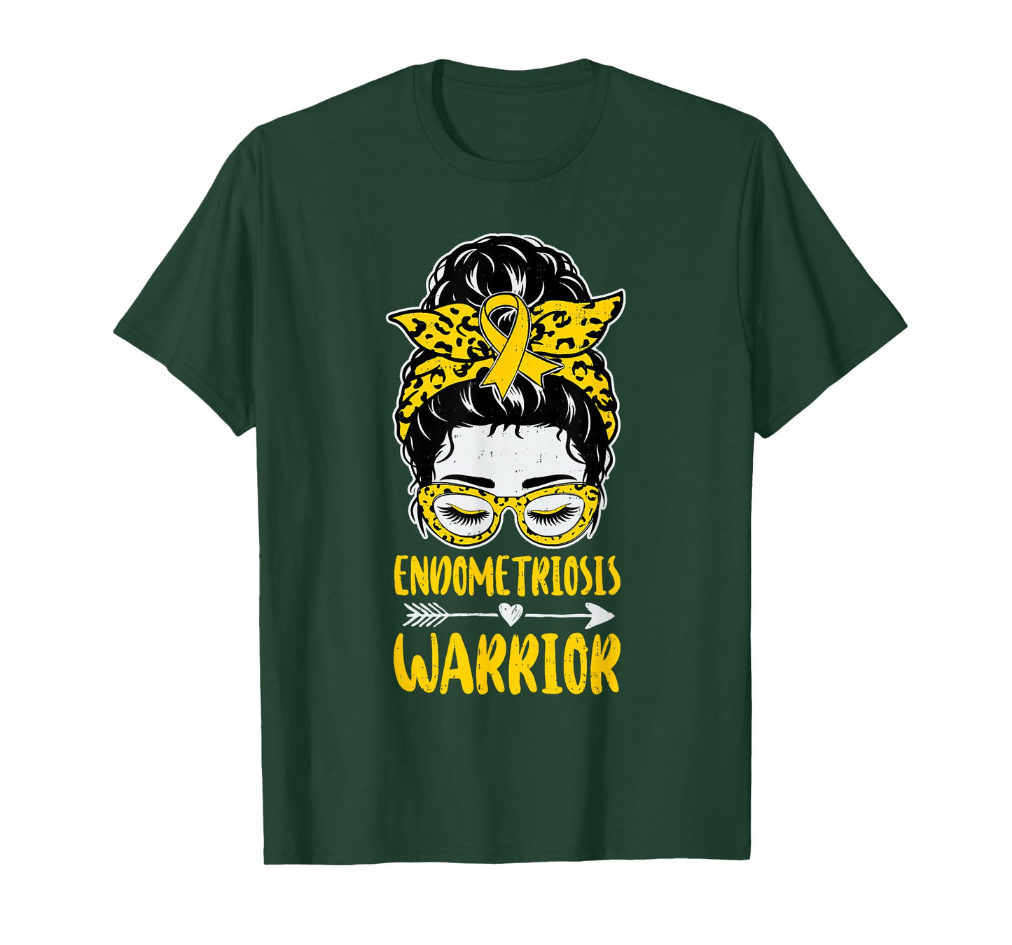 Endometriosis Warrior Awareness Yellow Ribbon Endo Womens T-Shirt