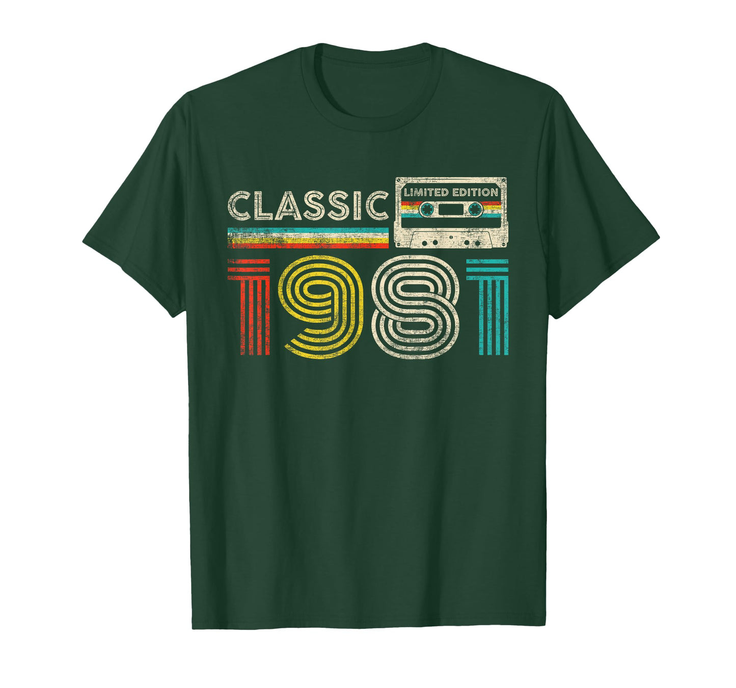 Classic 1981 Vintage 1981 Cassette Tape Men Women Birthday T-Shirt