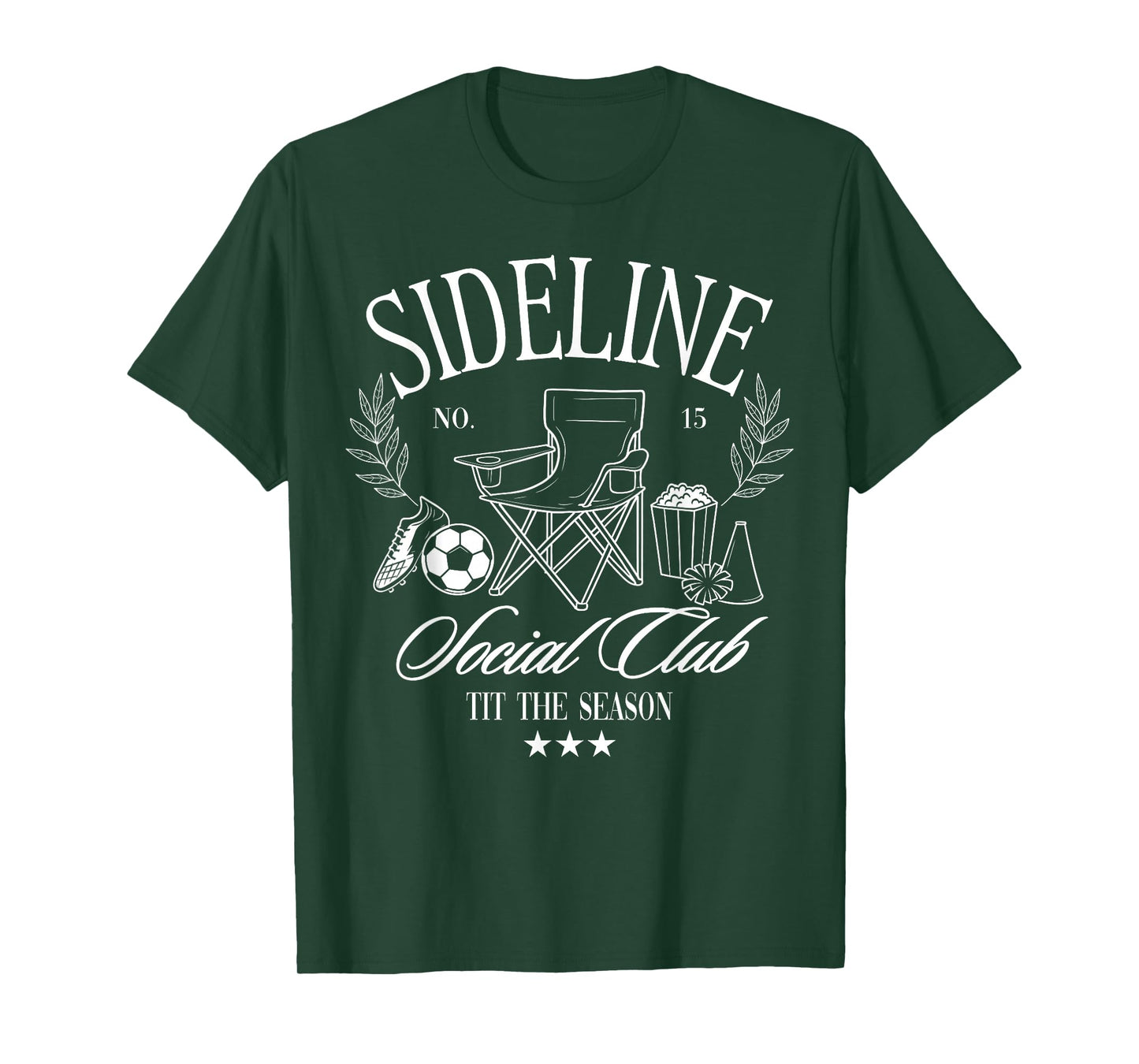Women Sideline Social Club Soccer Mom Game Day for Mother T-Shirt