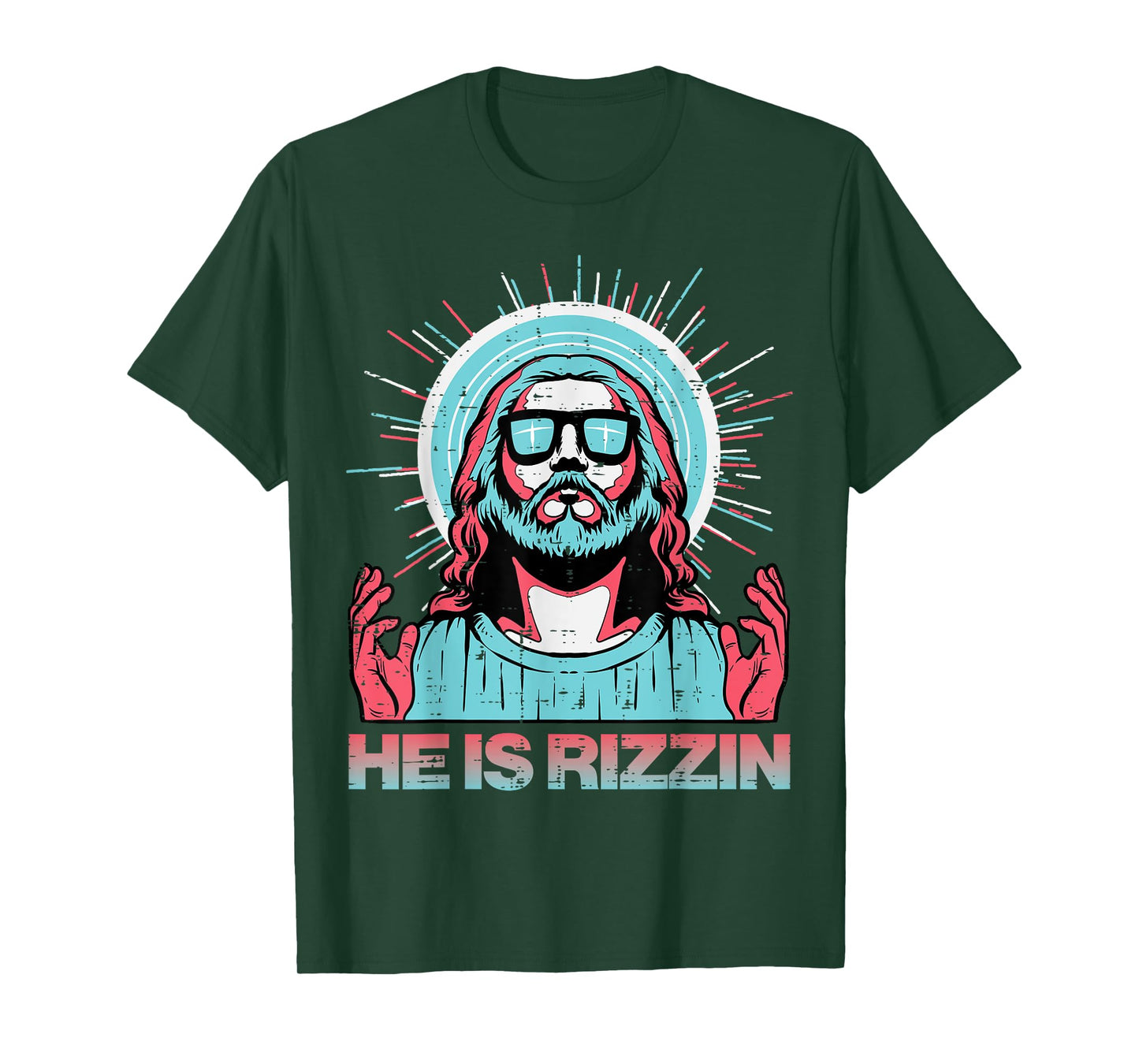 He Is Rizzin Risen Jesus Easter Funny Saying Women Men Kids T-Shirt