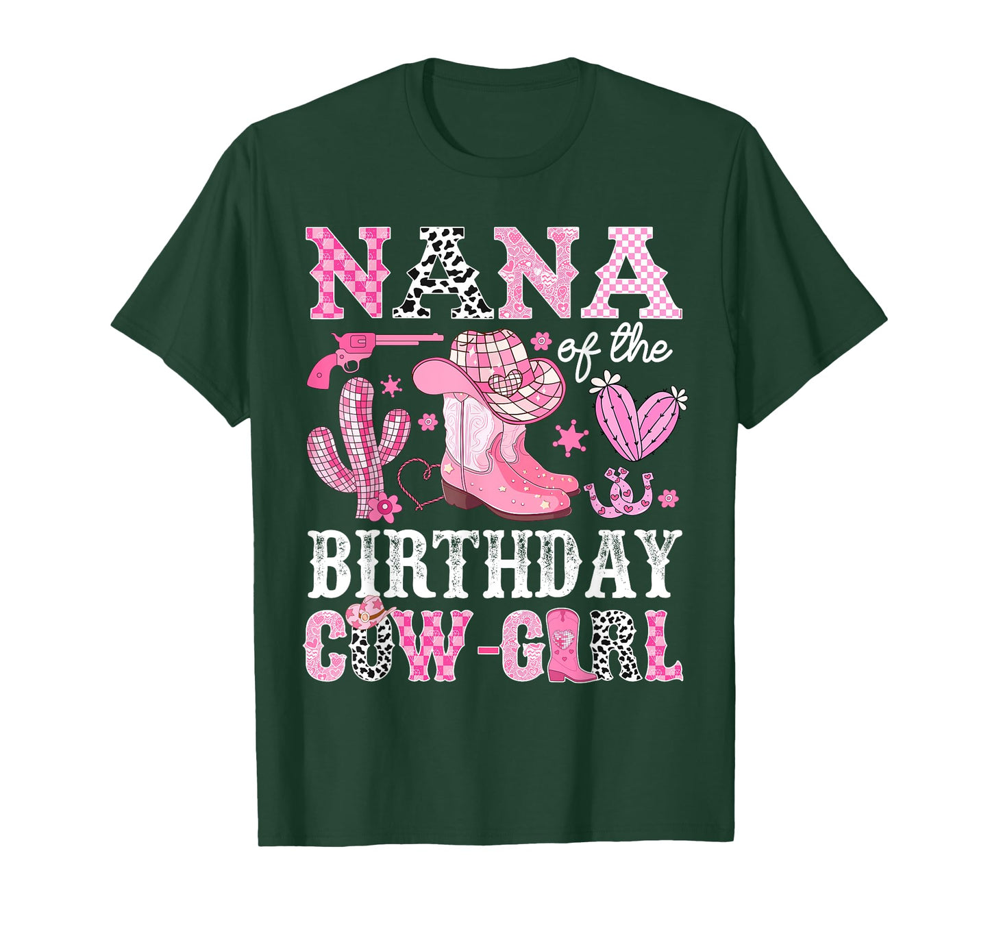 Nana Of The Birthday Cow-Girl Rodeo Cowgirl Bday T-Shirt