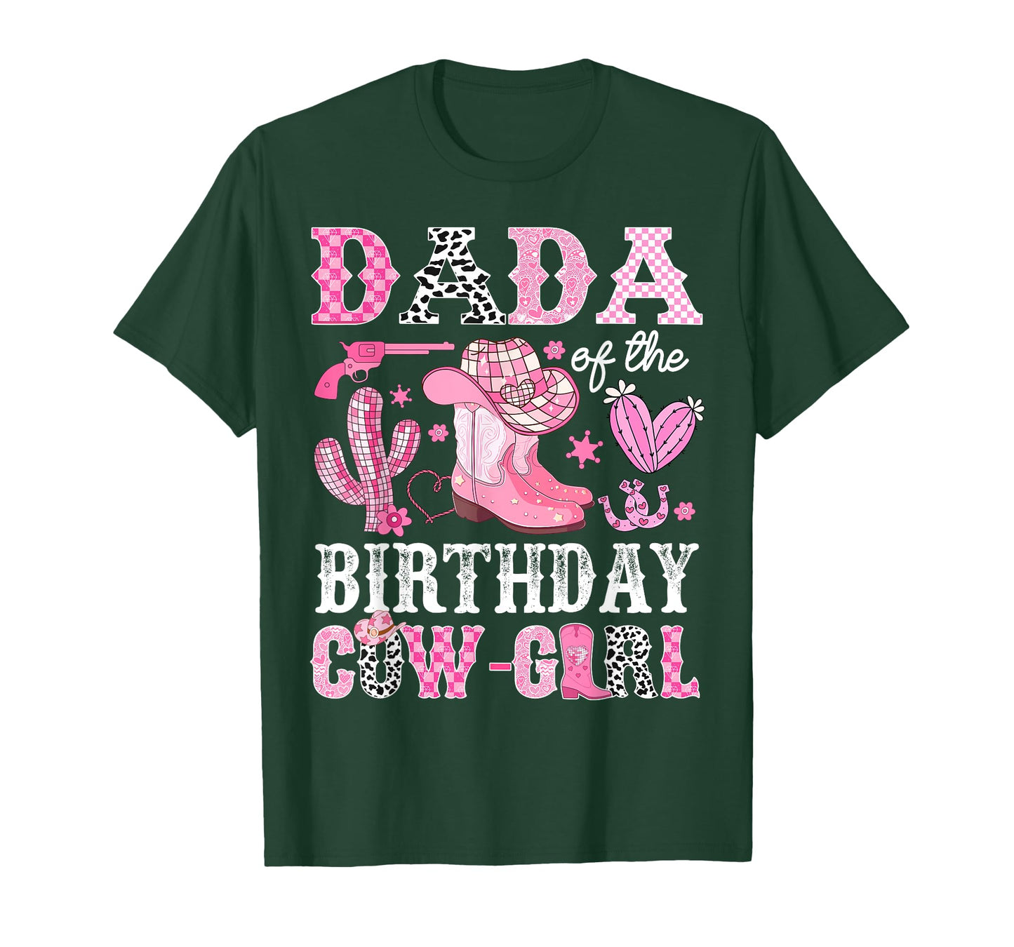 Dada Of The Birthday Cow-Girl Rodeo Cowgirl Bday T-Shirt
