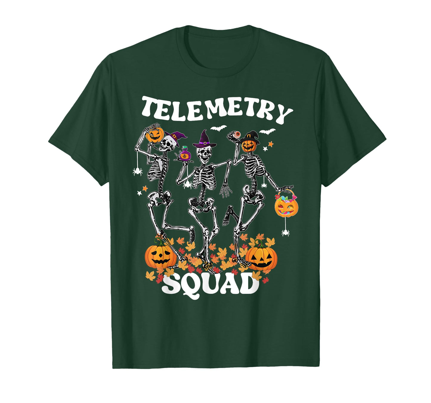 Telemetry Nurse Squad Medical Nursing Skeleton Dancing T-Shirt