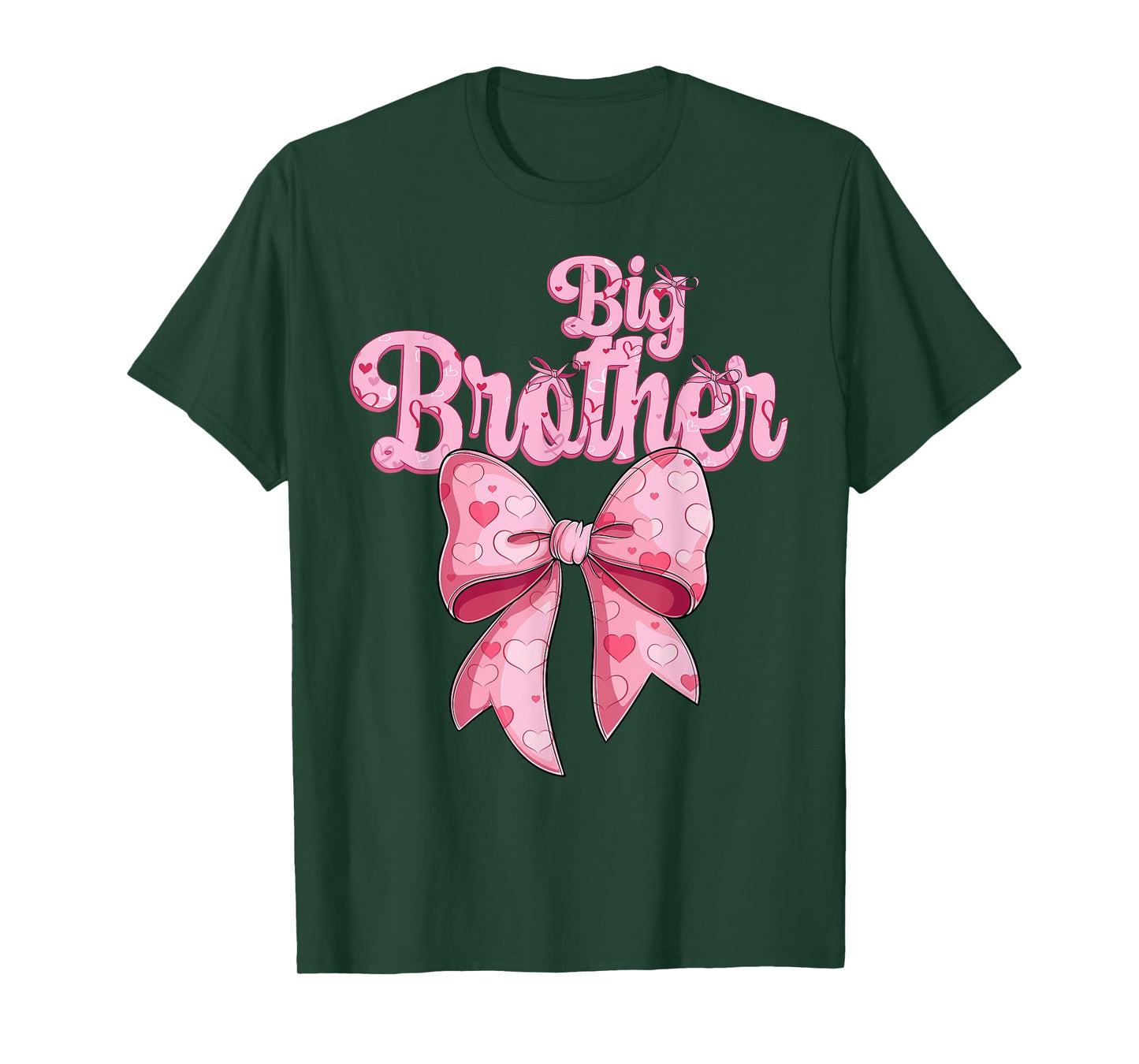 coquette bow family matching Groovy pink Big Brother T-Shirt