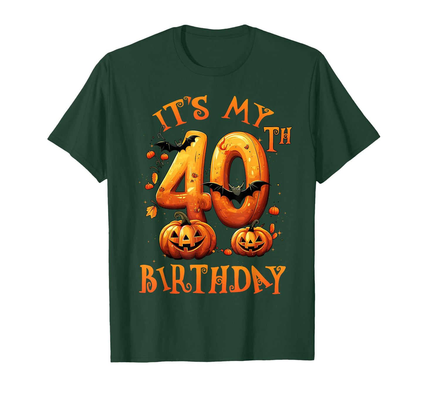 Boo It's My 40th Birthday Halloween Pumpkin 40 Years Old T-Shirt