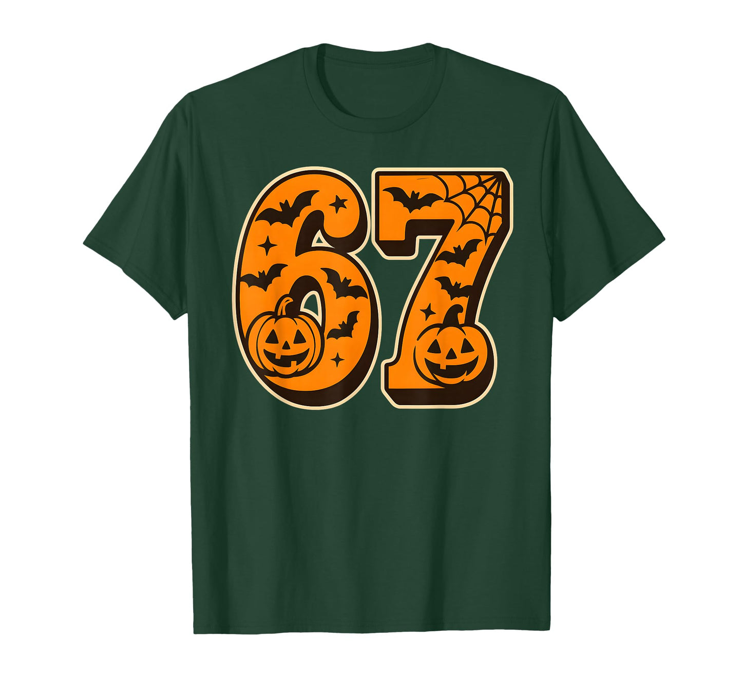 67 Halloween Six Seven Brainrot Meme Boys Kids Funny 6 7 T-Shirt