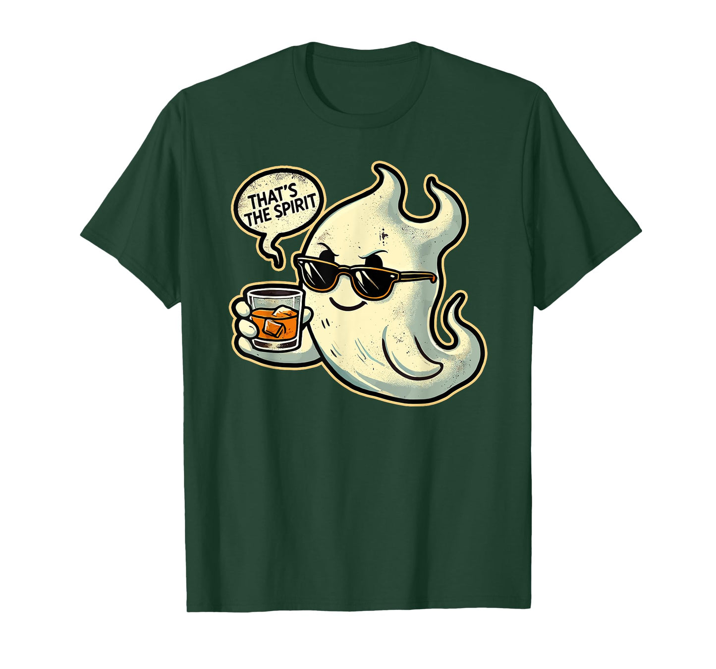 Cool Ghost Whiskey Pun Men Women Funny Halloween T-Shirt