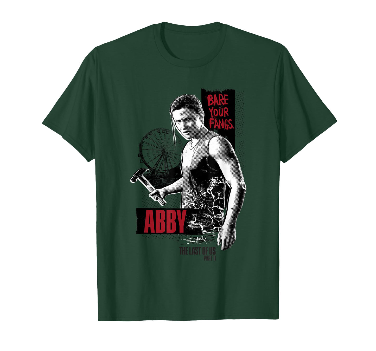 The Last of Us Part II Abby Bare Your Fangs Big Chest Poster T-Shirt