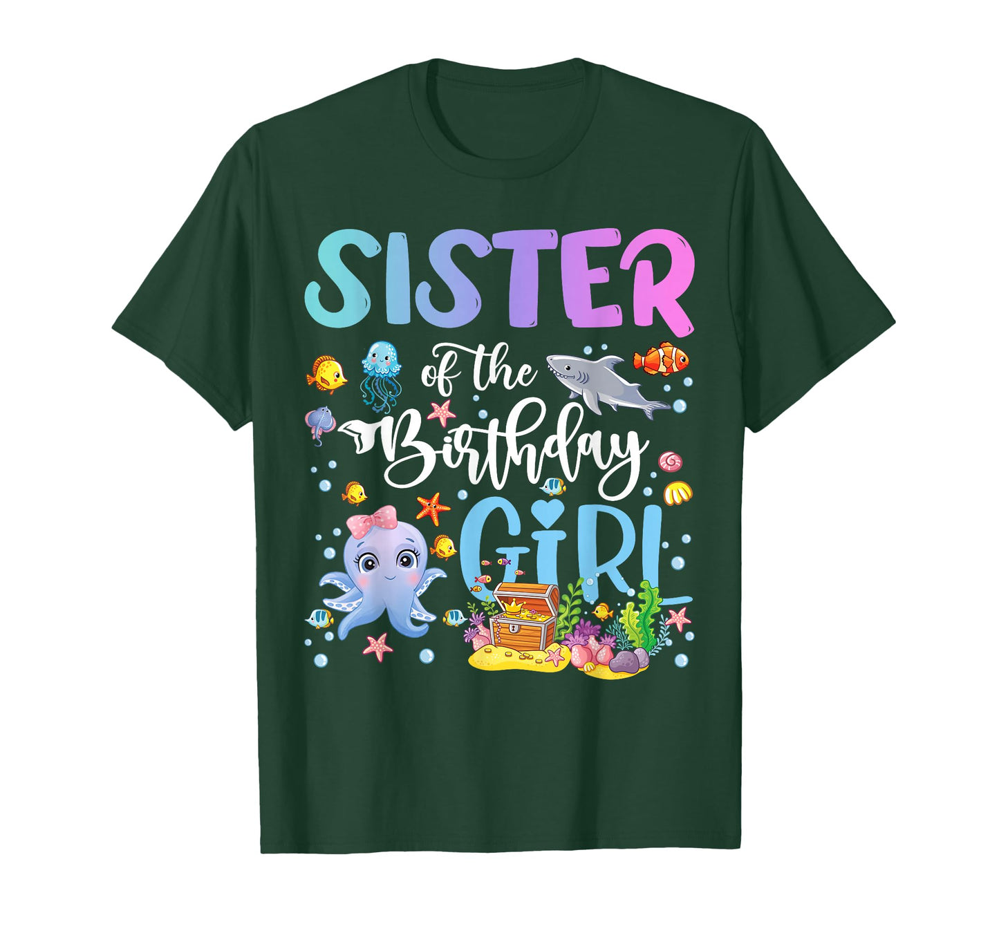 Sister of The Birthday Girl Sea Fish Ocean Aquarium T-Shirt