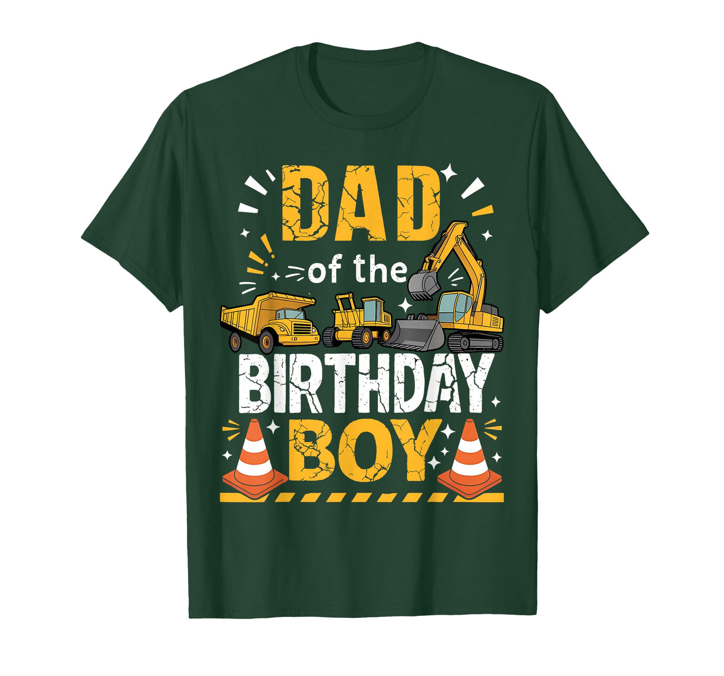 Dad of The Birthday Boy Construction Theme Matching T-Shirt