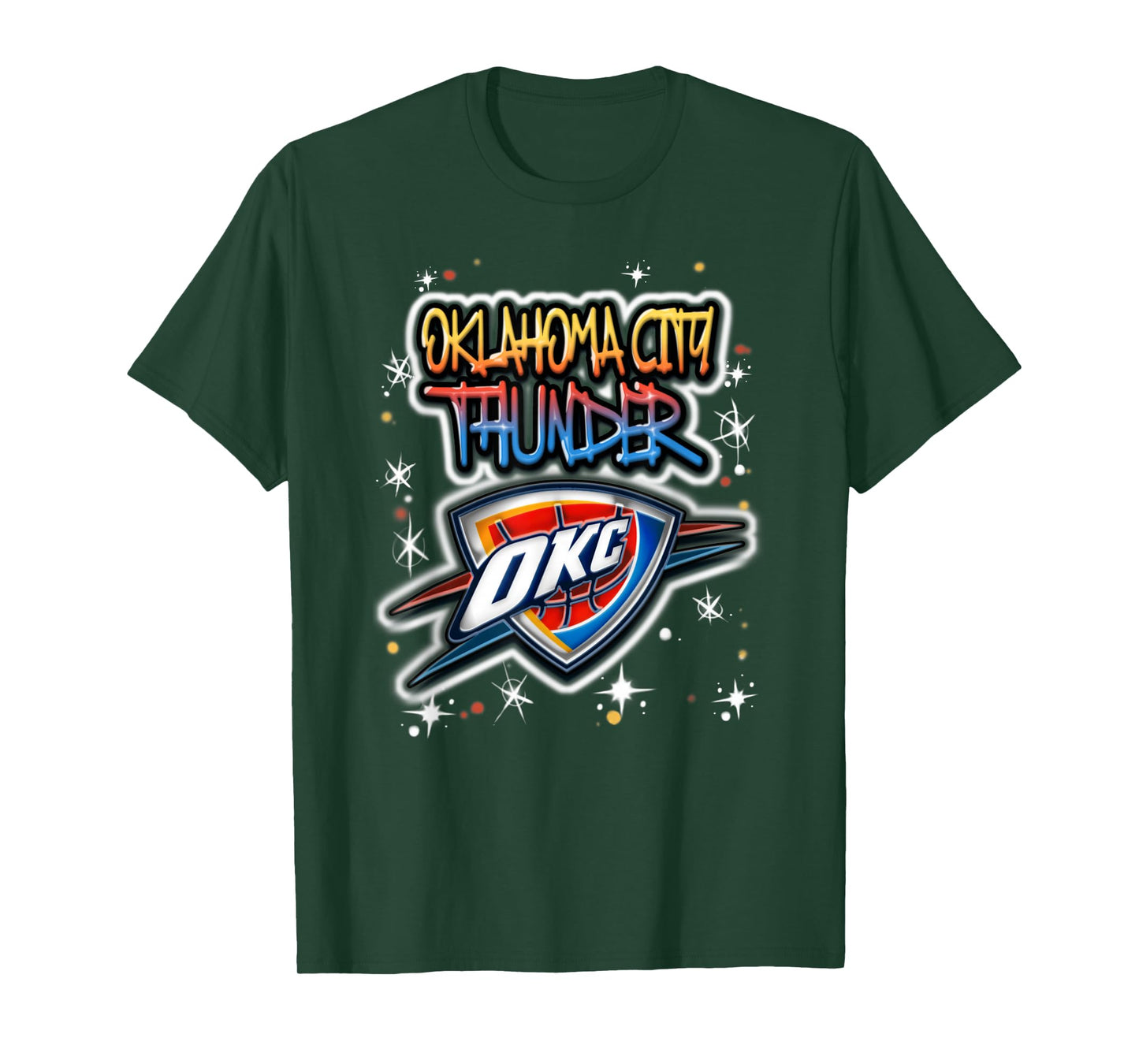 NBA Oklahoma City Thunder Airbrush Logo T-Shirt
