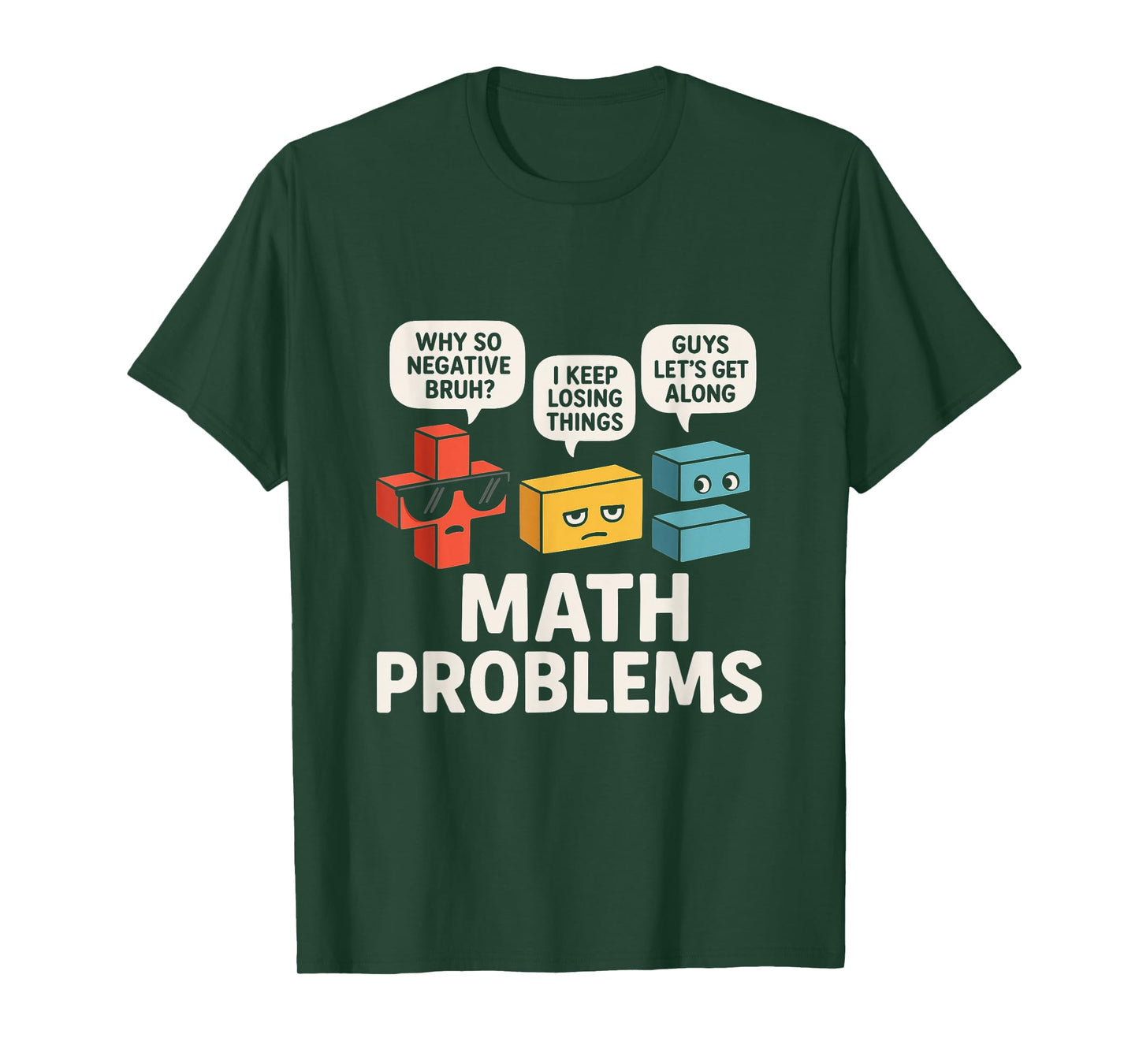 Math Problems Symbols Funny Teacher Back to School Girl Boy T-Shirt
