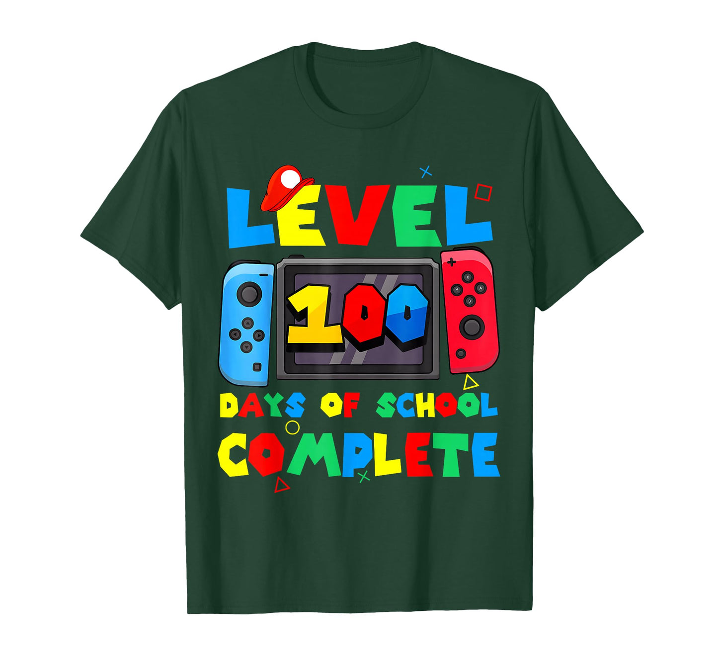 Game Controller Level 100 Days of School Complete Boys Girls T-Shirt