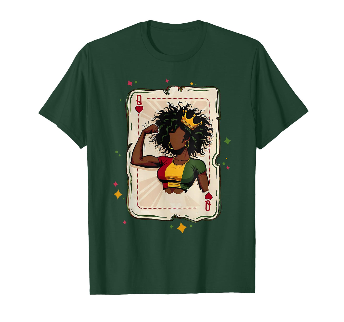Black Woman African Melanin Queen Card Black History Month T-Shirt