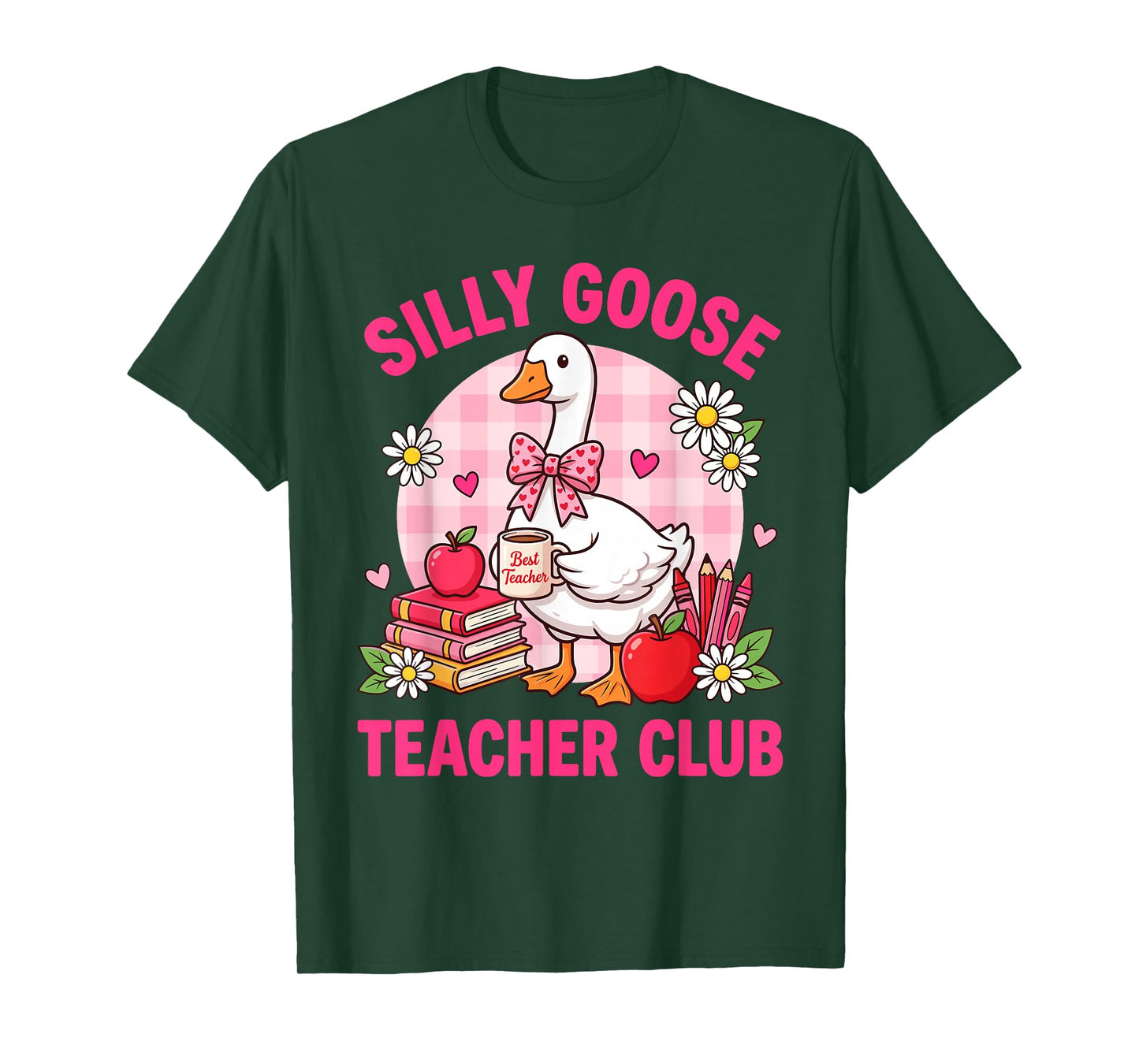 Heart Pink Bow Tie School T-Shirt