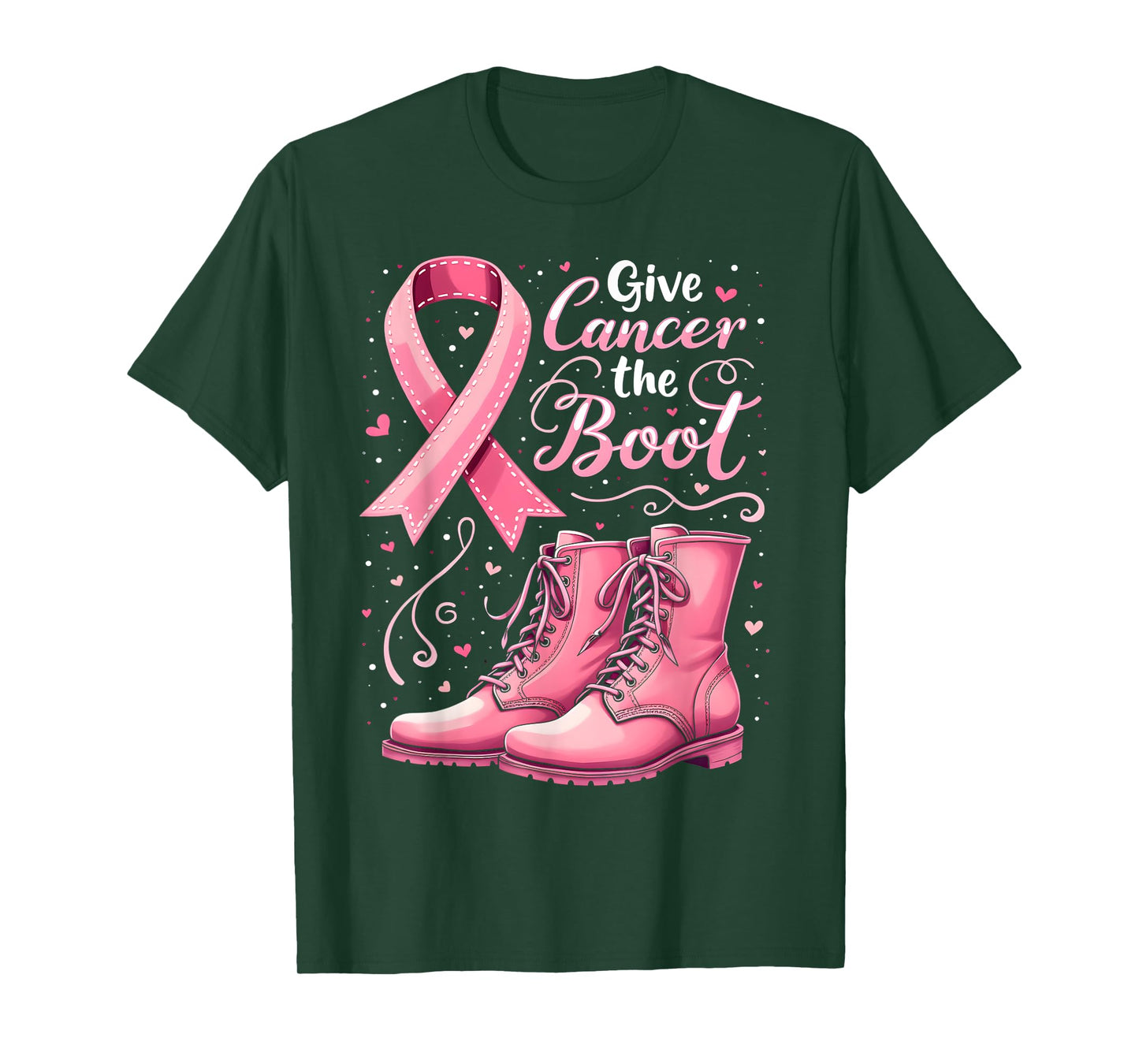 Give Cancer The Boot Breast Cancer Awareness Men Women Kids T-Shirt