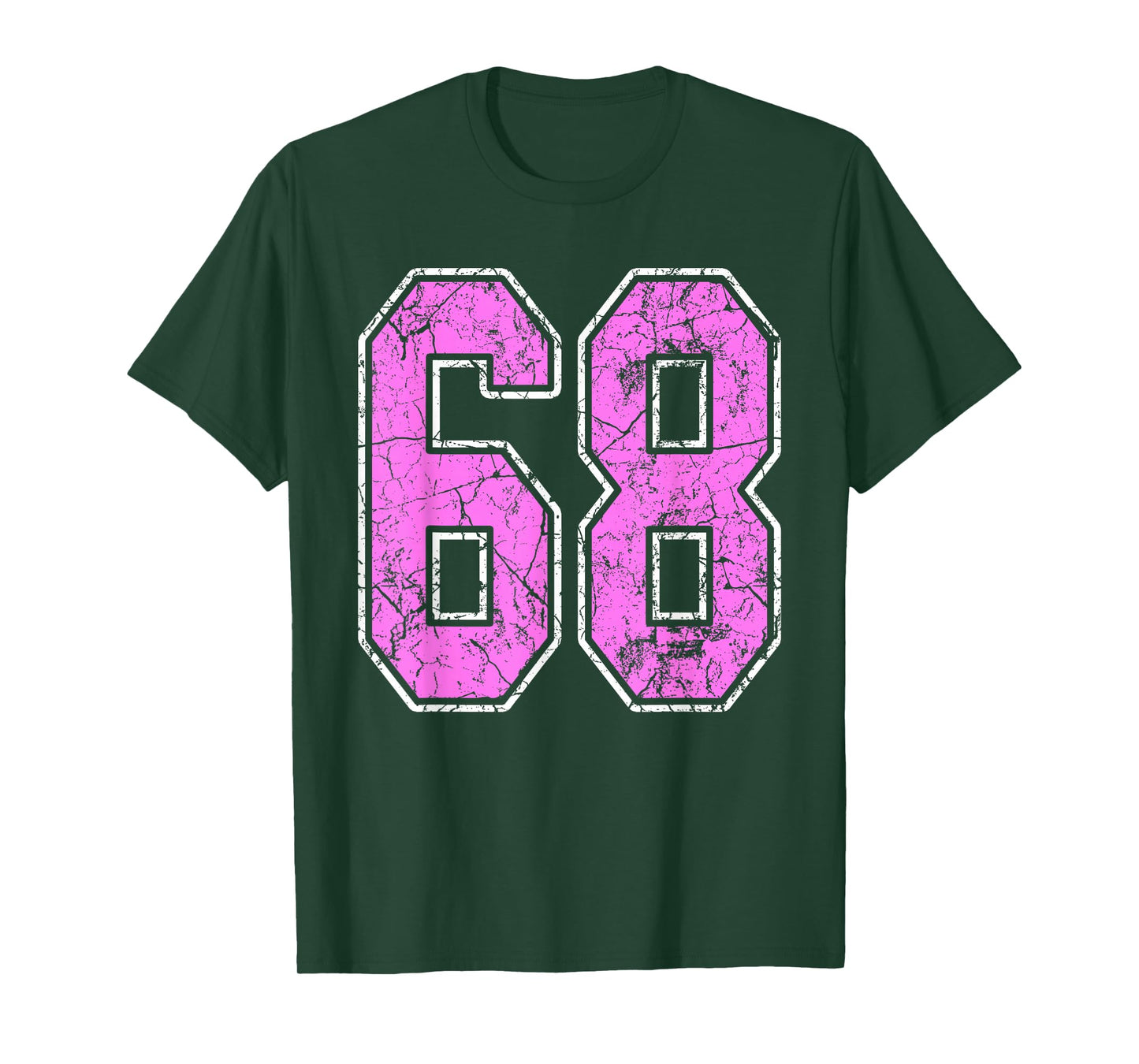 Grunge Pink and Pink Number 68 Jersey Player Uniform #68 T-Shirt