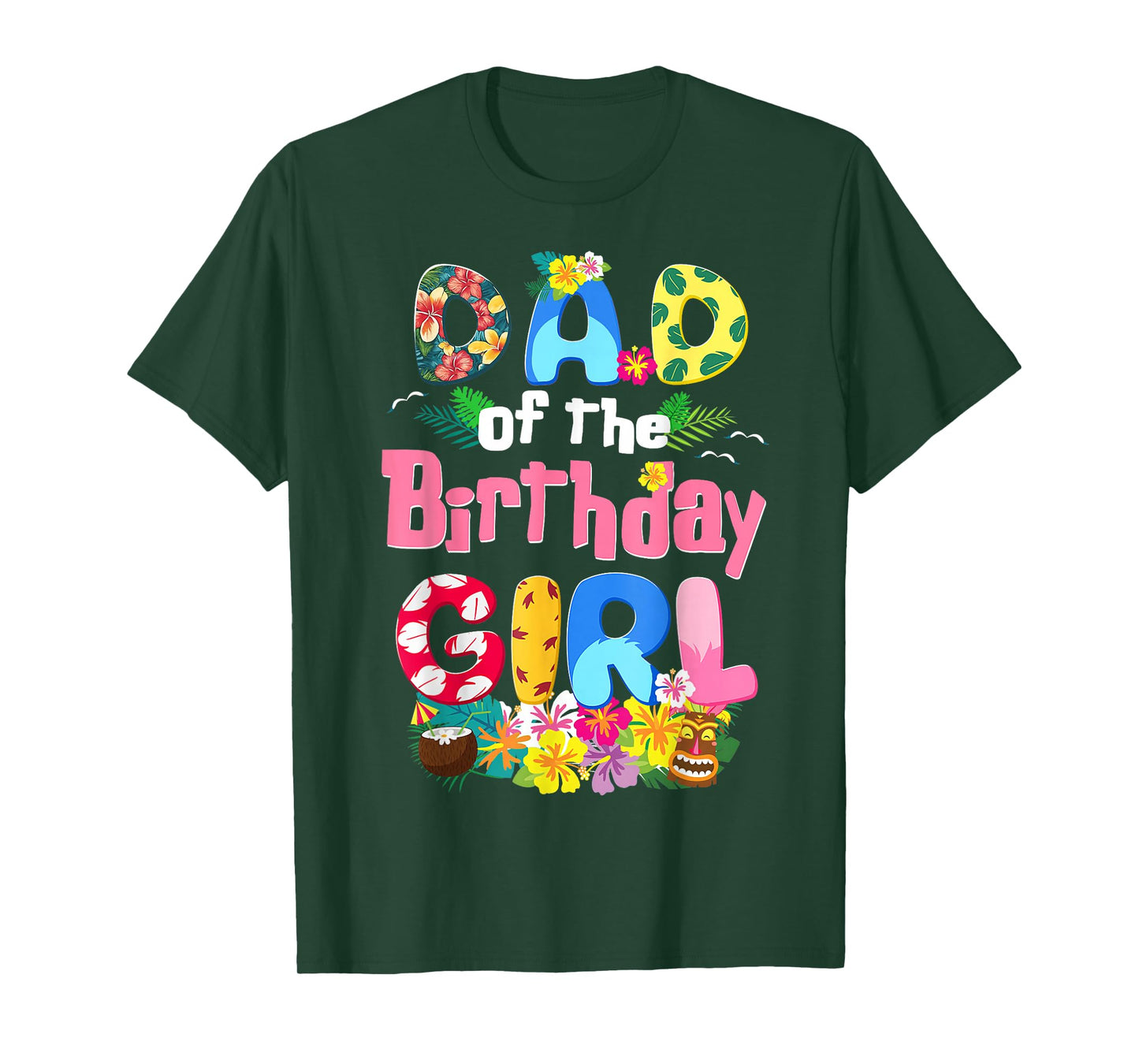 Daddy Of The Birthday Girl Hawaii Family Party Decor T-Shirt