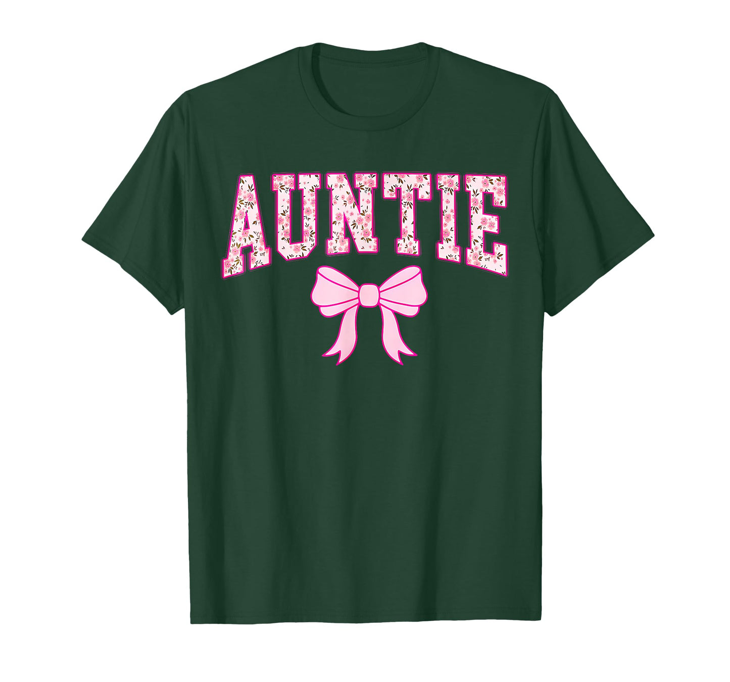 Auntie Coquette Bow Pink Aesthetic Mother's Day Aunt T-Shirt