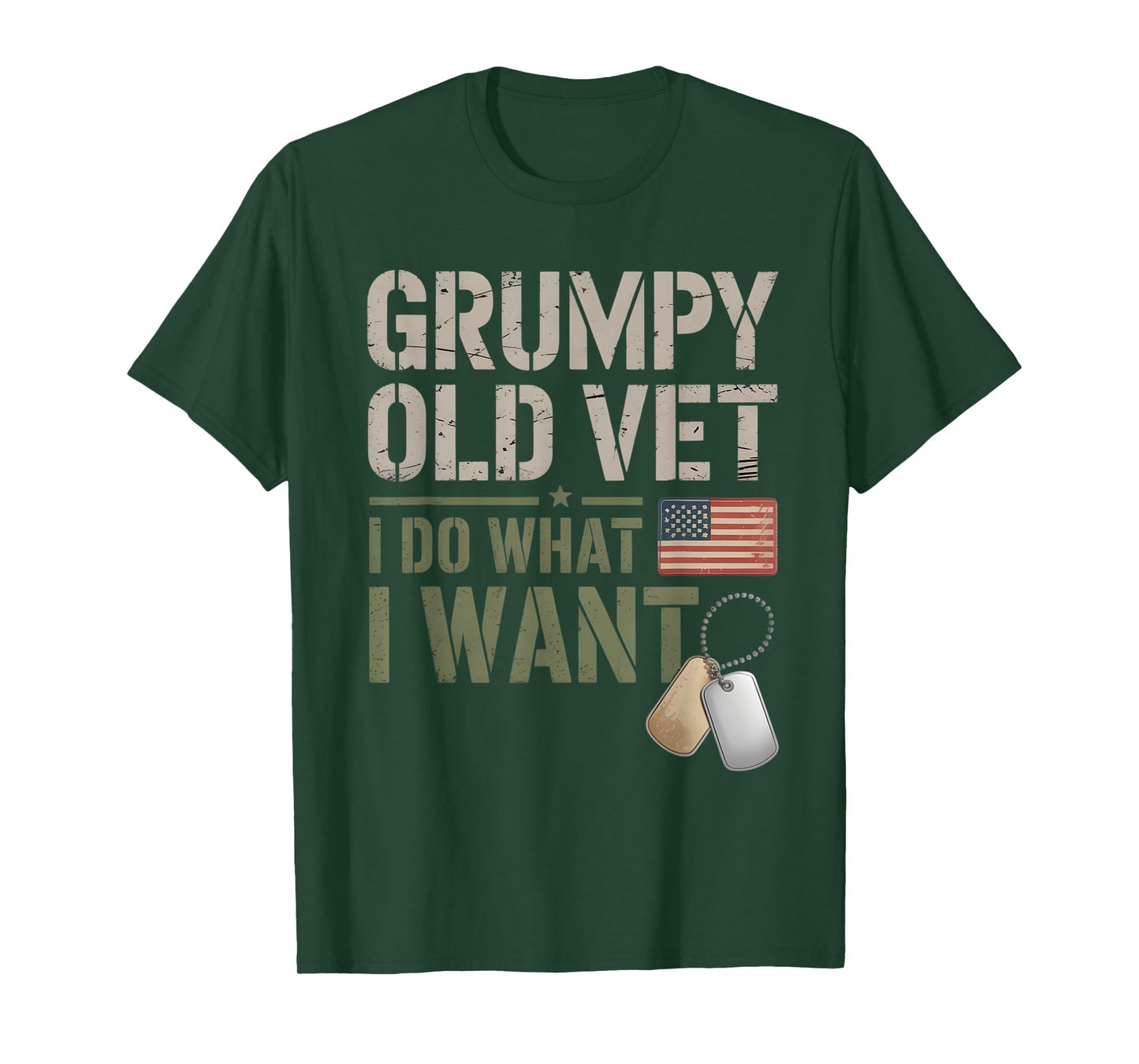 Grumpy Old Vet Old Veteran Patriotic T-Shirt