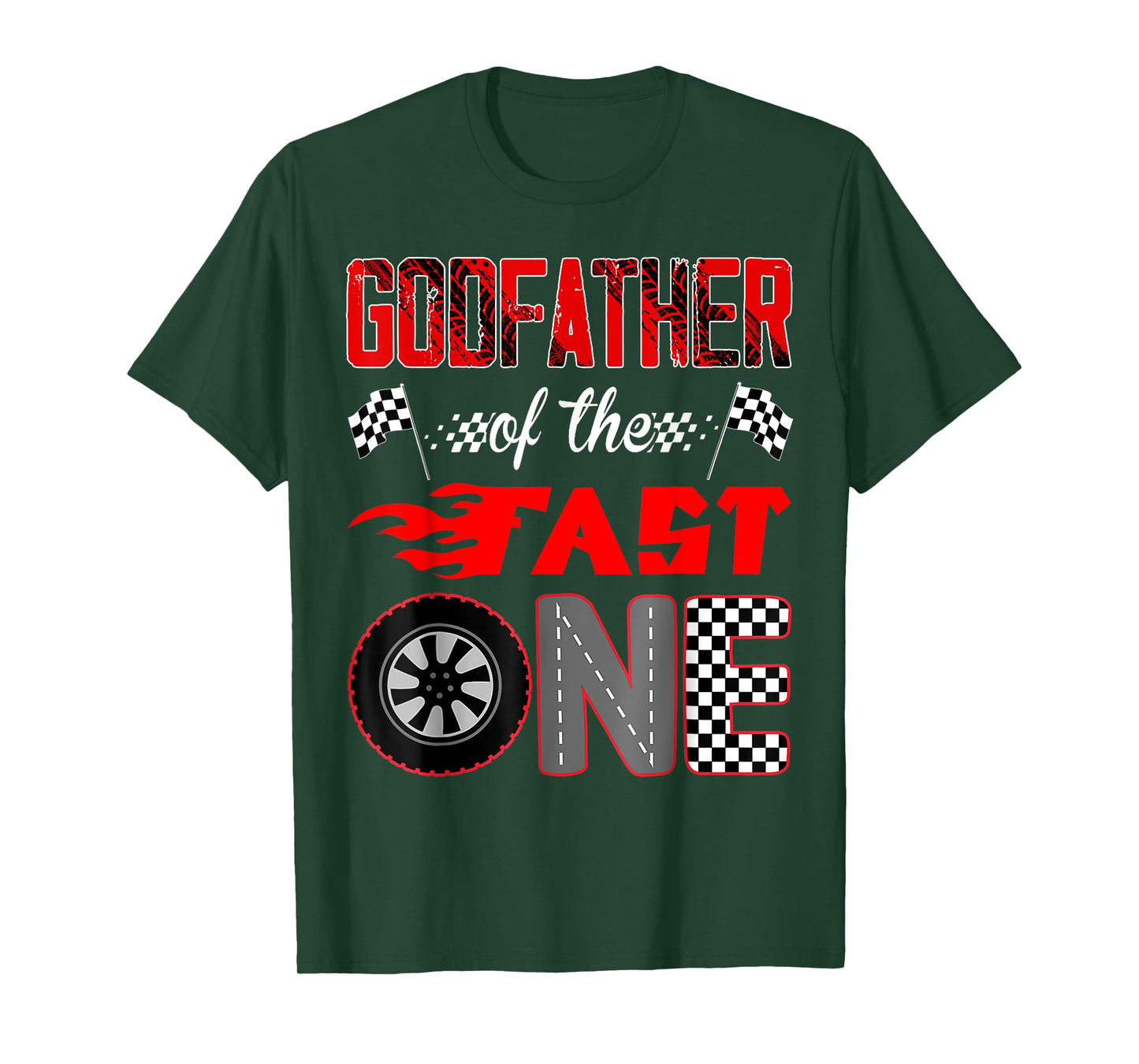 Godfather Of The Fast One First Birthday Racing Car Family T-Shirt