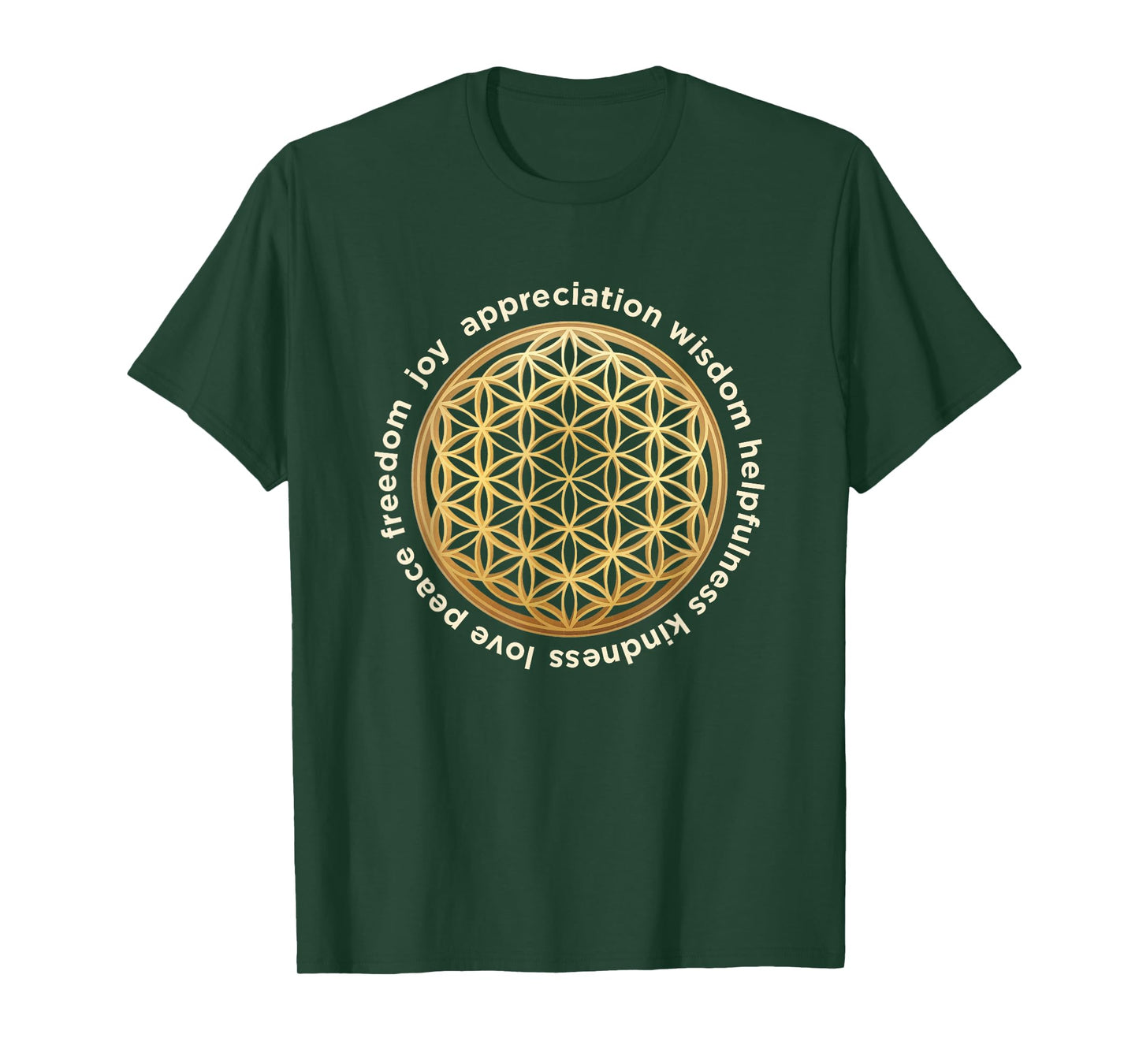 Spiritual Flower of Life Sacred Geometry Esoteric Yoga T-Shirt