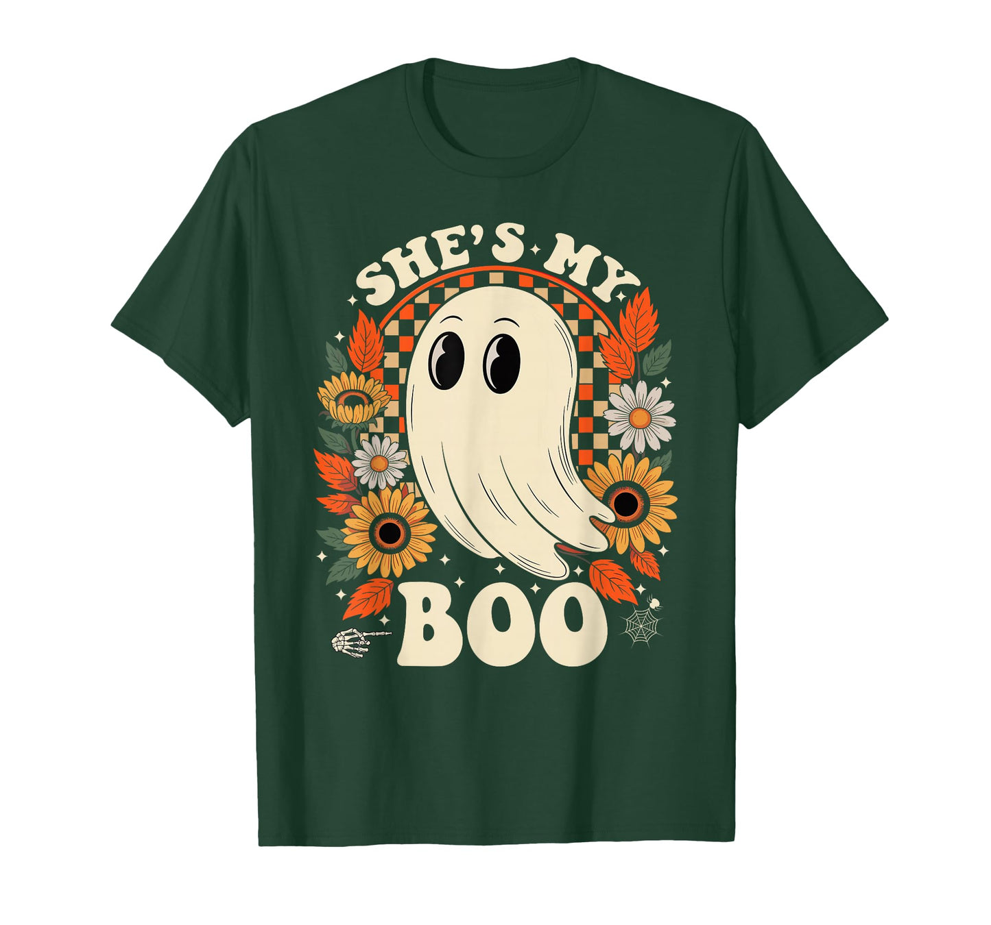 Couples She's My Boo Skeleton Matching Couple Halloween T-Shirt