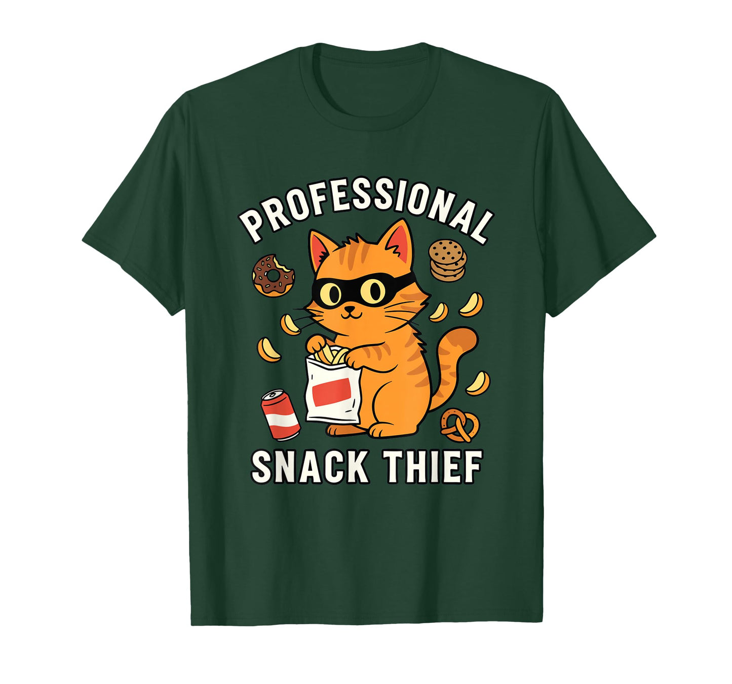 Professional Snack Thief Funny Cute Cat Food Lover Mom Dad T-Shirt