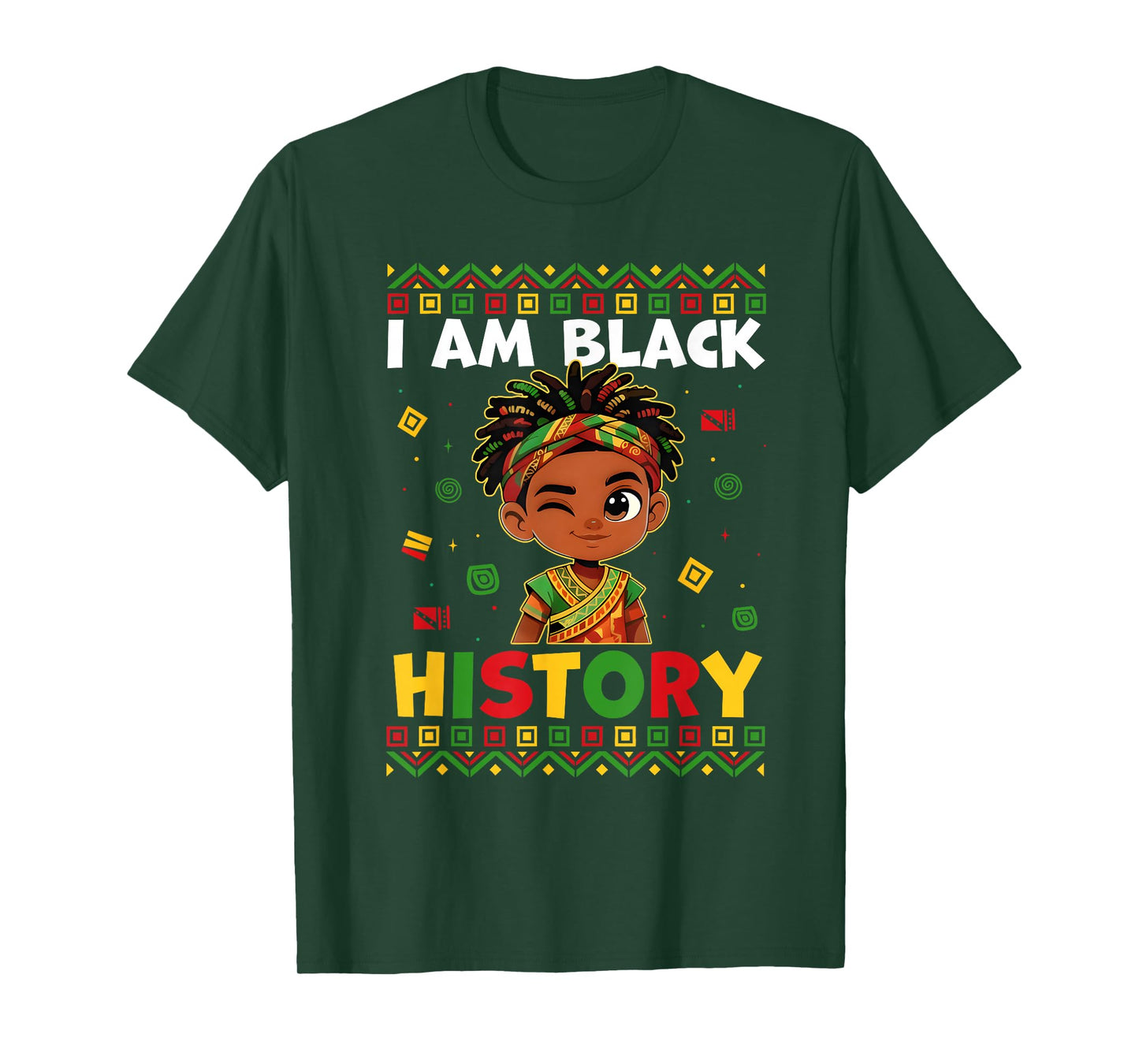 I Am Black History Month African American Dabbing Boys Kids T-Shirt