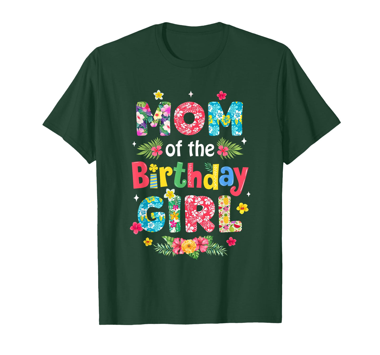 Mom Of The Birthday Girl Hawaii Family Party Decor T-Shirt