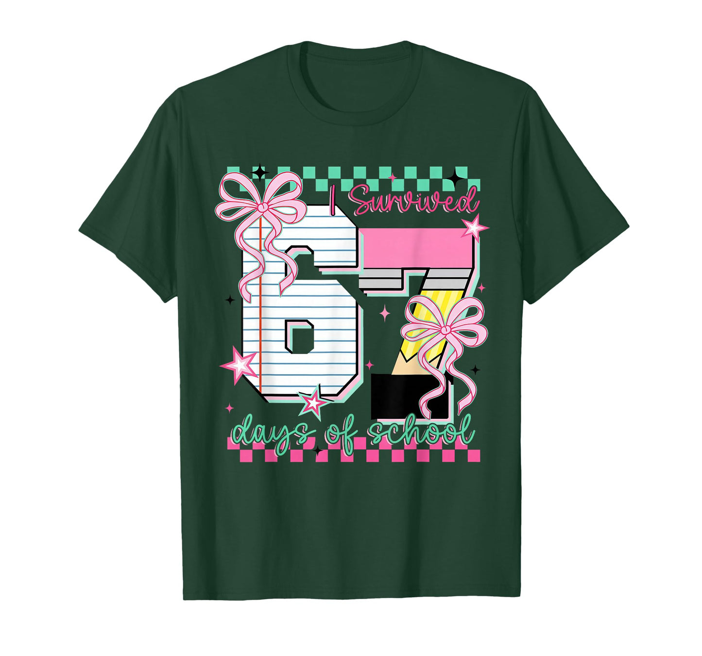 I Survived 67 Days of School Funny Six Seven 6 7 Meme Z Gen T-Shirt