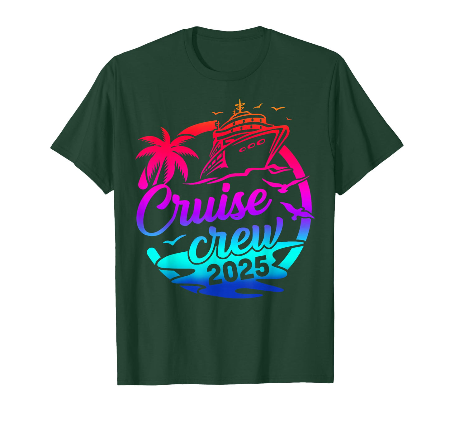 Cruise Crew 2025 Summer Vacation Trip Funny Matching Group T-Shirt