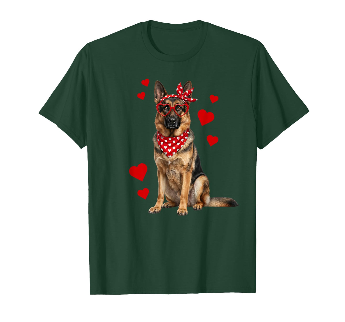 German Shepherd Valentines Day Dog Lover Heart T-Shirt