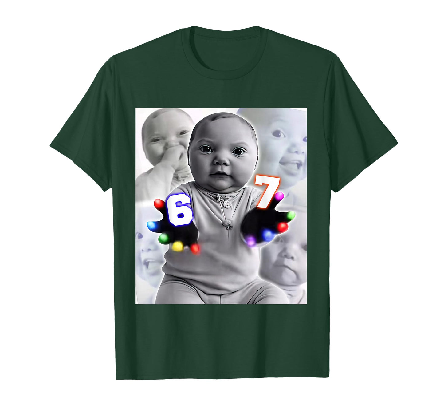 Gloving Niche Baby 67 Six Seven Hand Funny Ai Baby Meme T-Shirt
