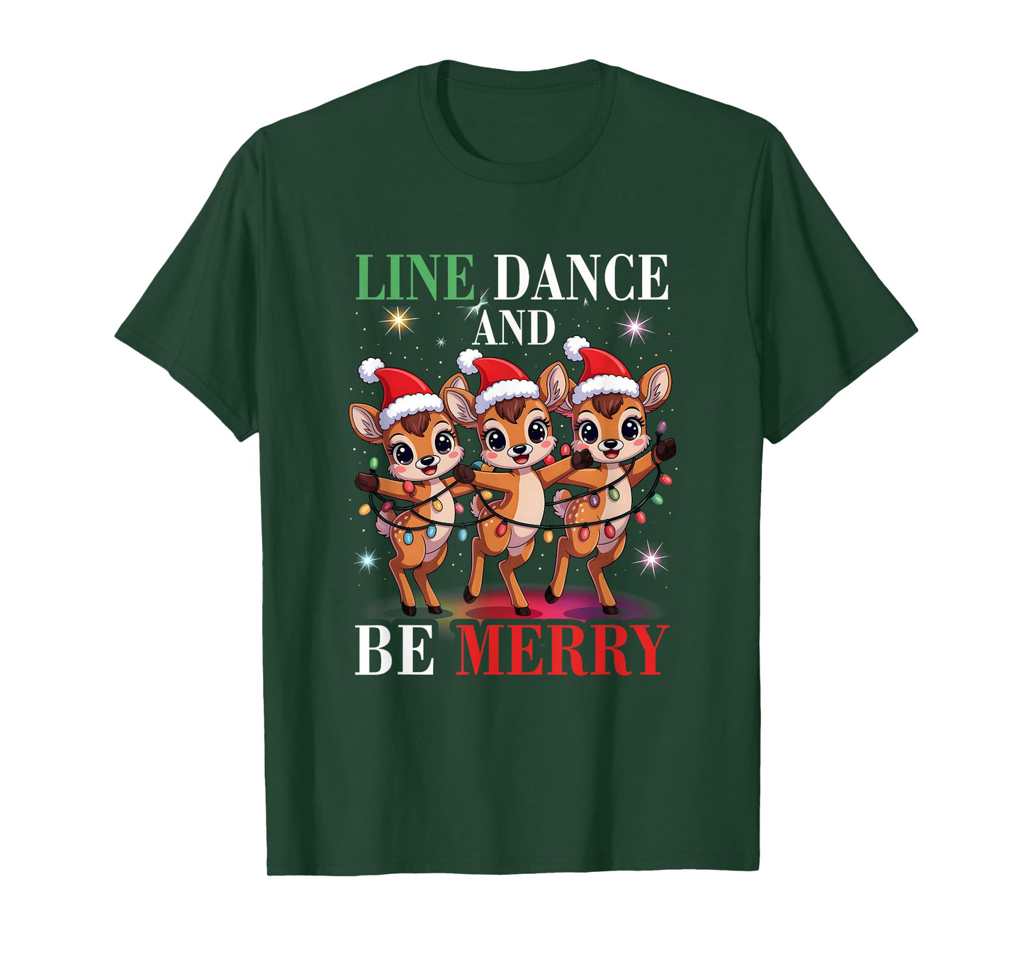 Reindeer Line s Dance and Be s Merry Christmas Dancing T-Shirt