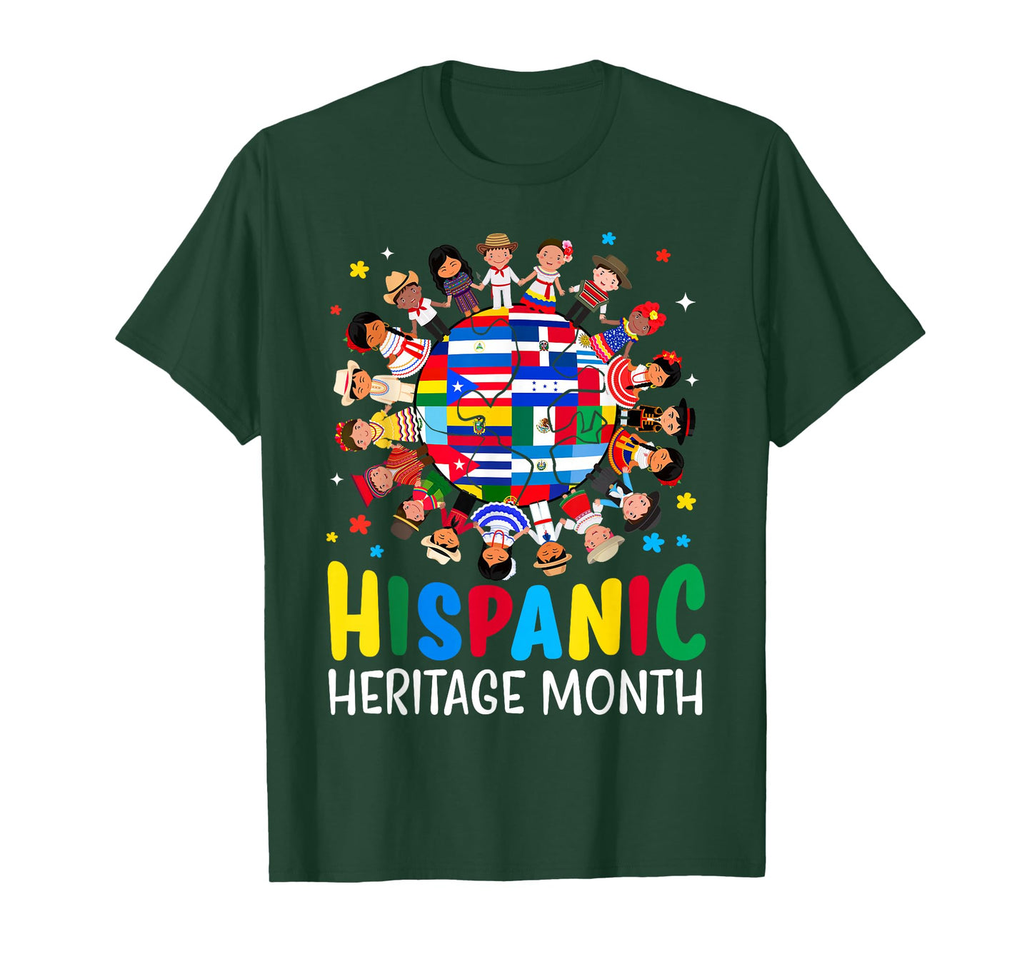 Hispanic Heritage Month Latino Puerto Rico Boys Girls Kids T-Shirt