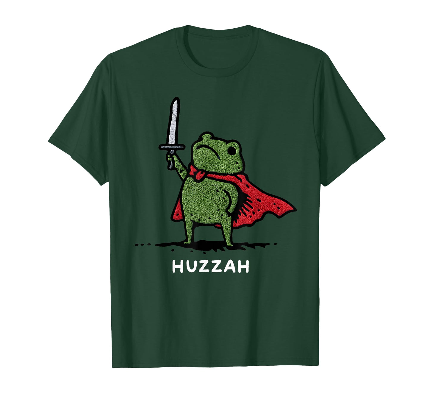 Huzzah Frog Knight Funny Sword Meme Quote T-Shirt