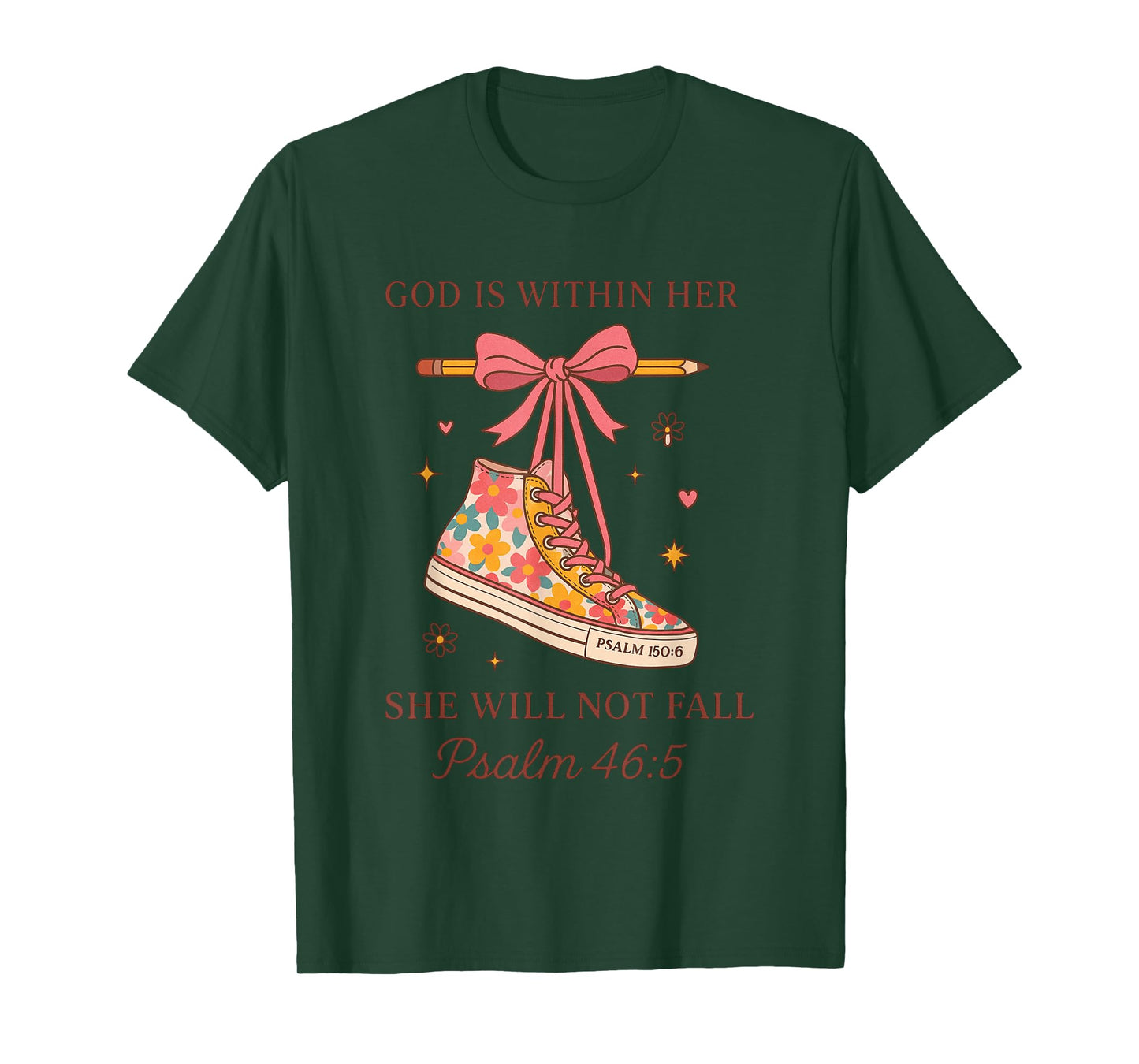 God is Within Her She Will Not Fall Psalm 46:5 T-Shirt