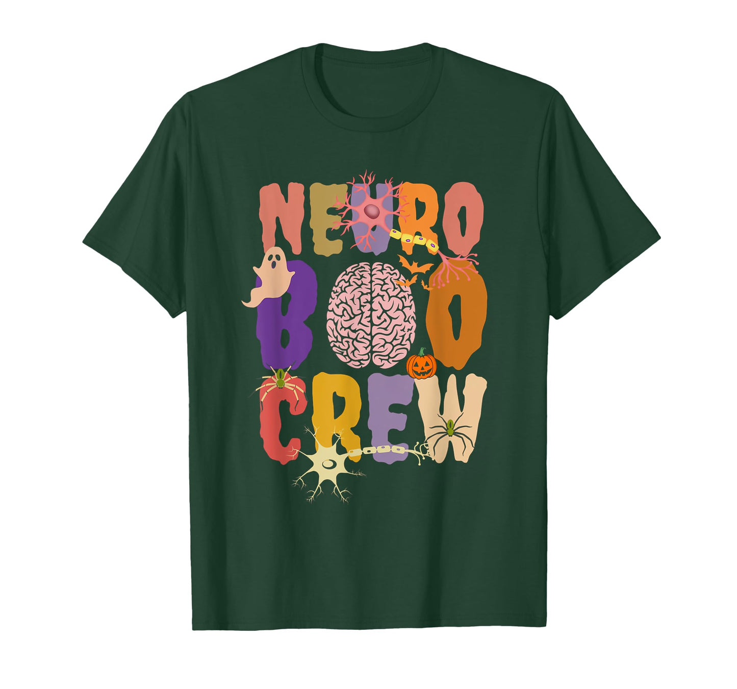 Neuro Boo Crew Halloween Anatomical Brain Anatomy Neurology T-Shirt