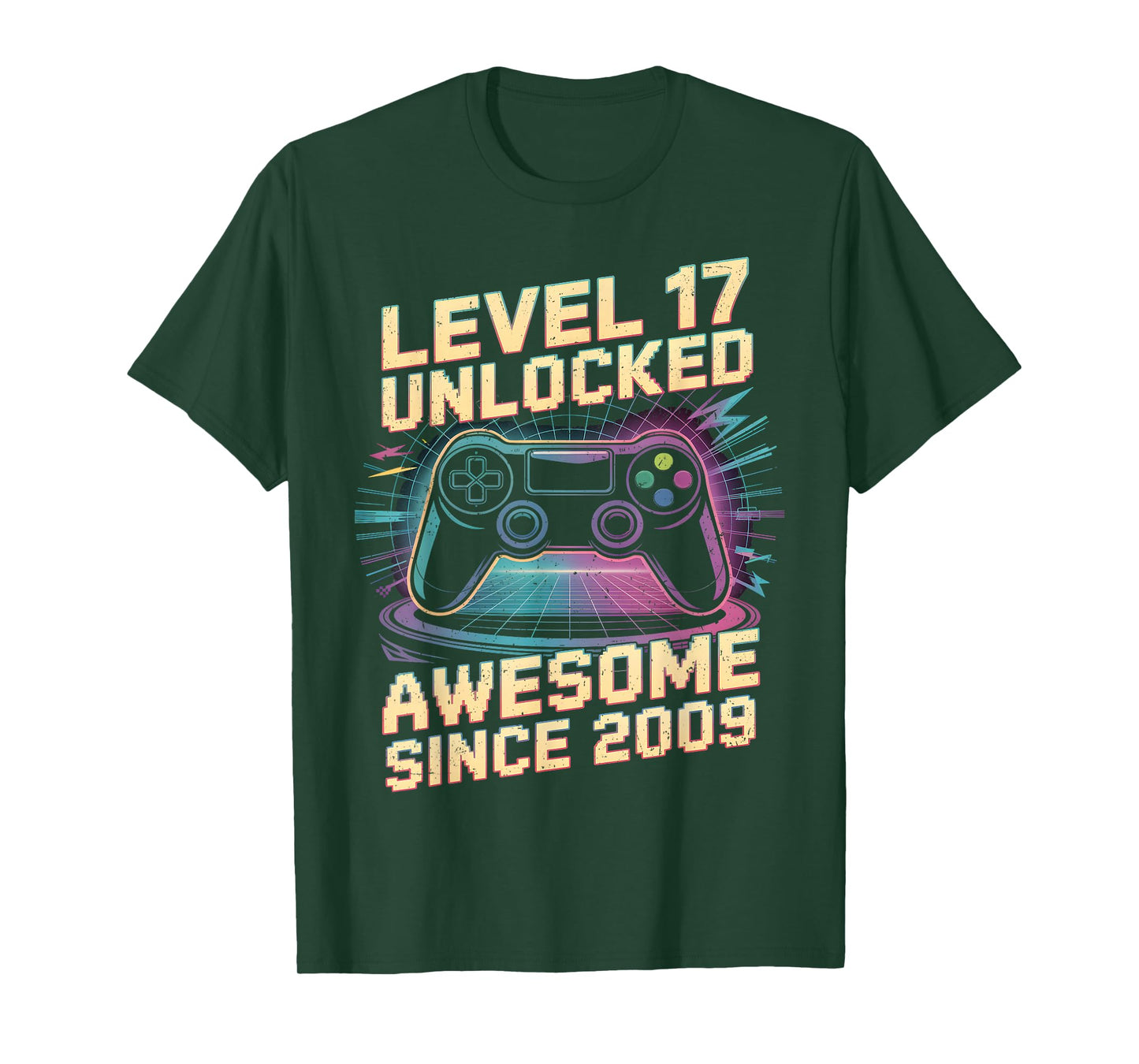 17 Year Old Boy Level 17 Gamer 2009 17th Birthday Party Gift T-Shirt