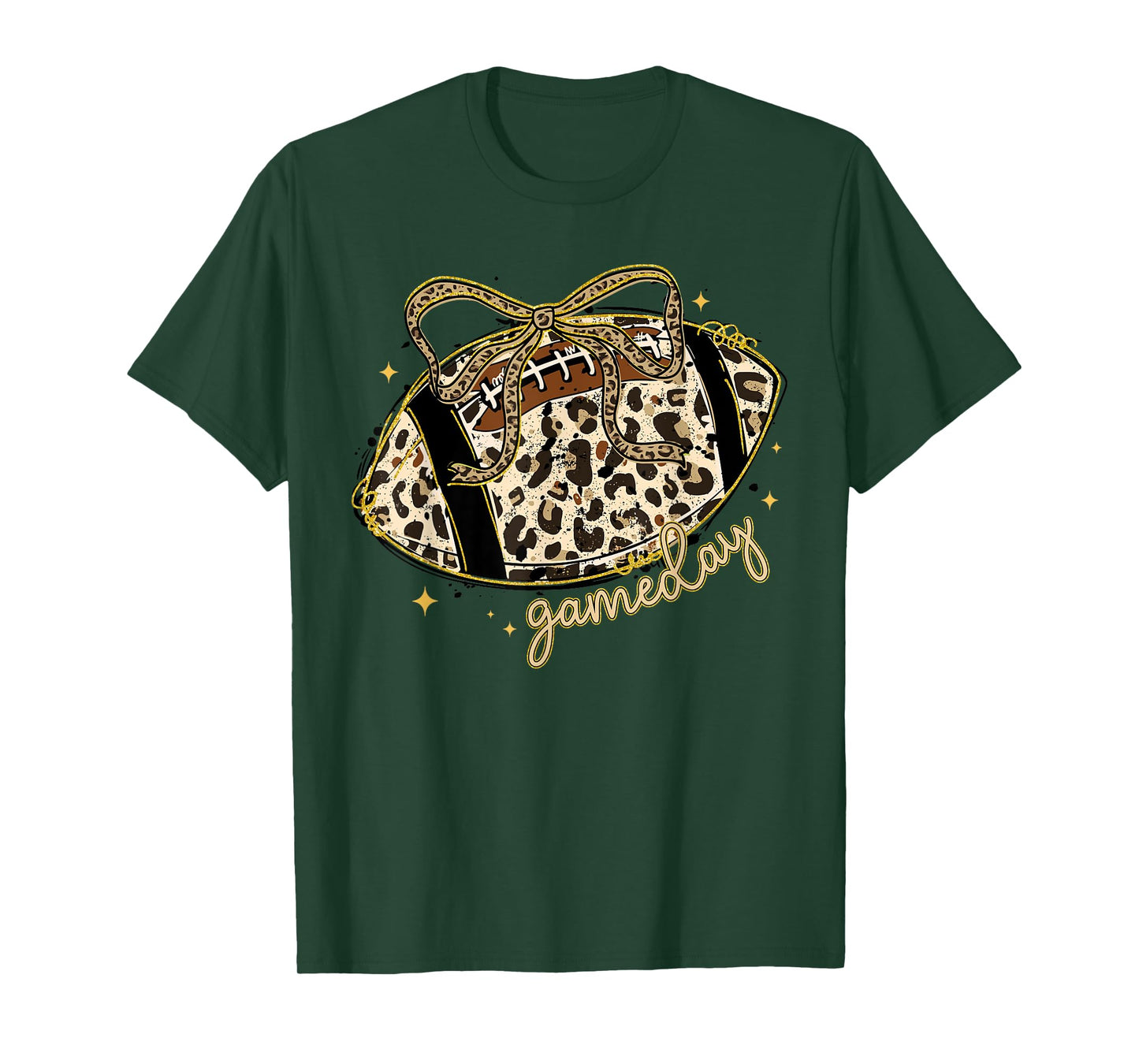 Camo Football Game Day Preppy Coquette Football Mom Women T-Shirt