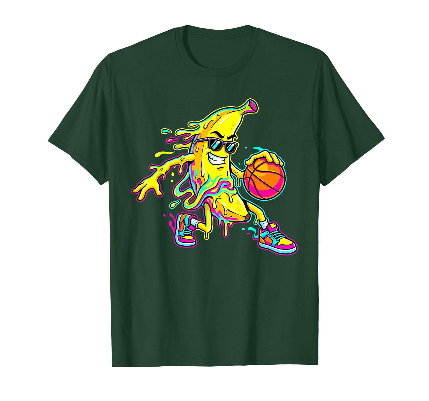 Funny Banana Basketball Drip Sport Youth Boys Girls Kids T-Shirt
