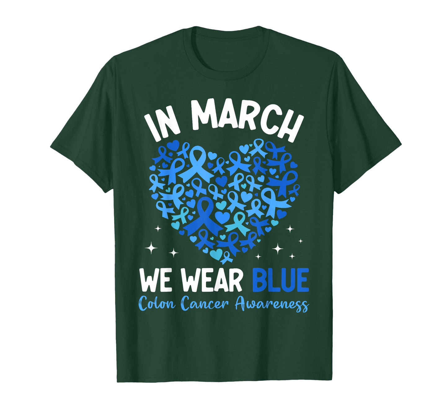 Colorectal Colon Cancer Awareness Blue Ribbon Colonoscopy T-Shirt