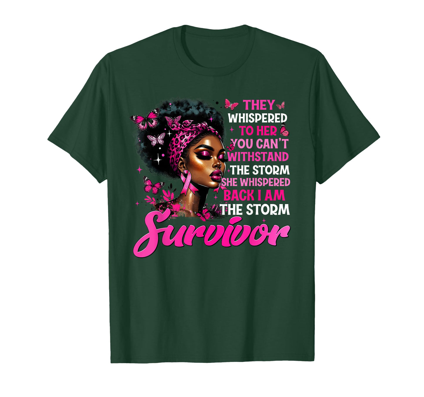 I Am The Storm Survivor Black Woman Breast Cancer Awareness T-Shirt